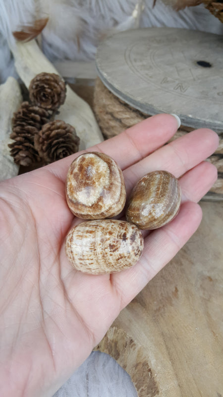 Aragoniet trommelsteen 20-35 gram