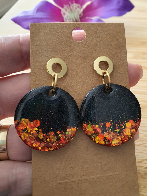 Resin oorbellen / oorhangers (set 12) Shine bright, Sparkle more :)