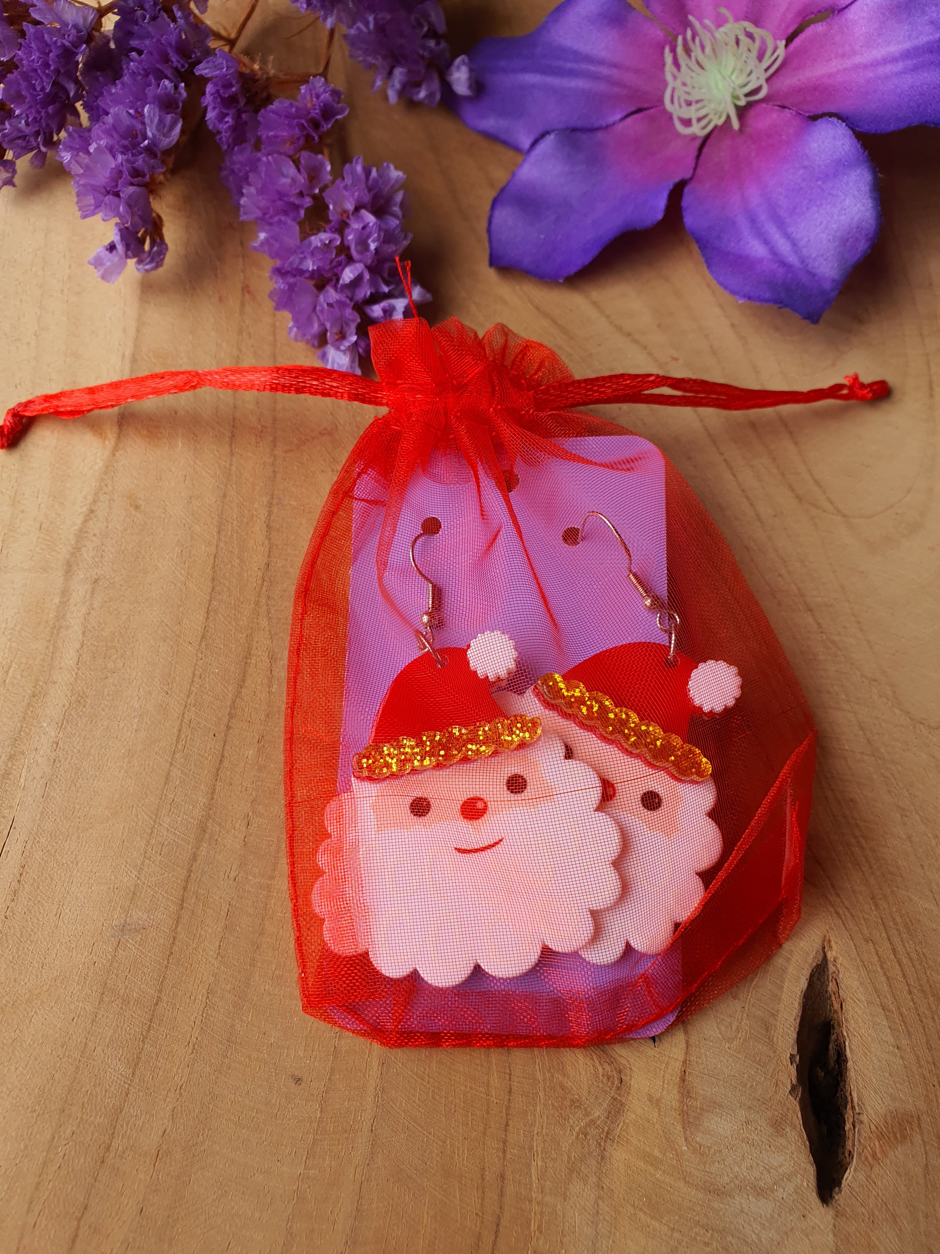 Kerstman oorhangers / oorbellen