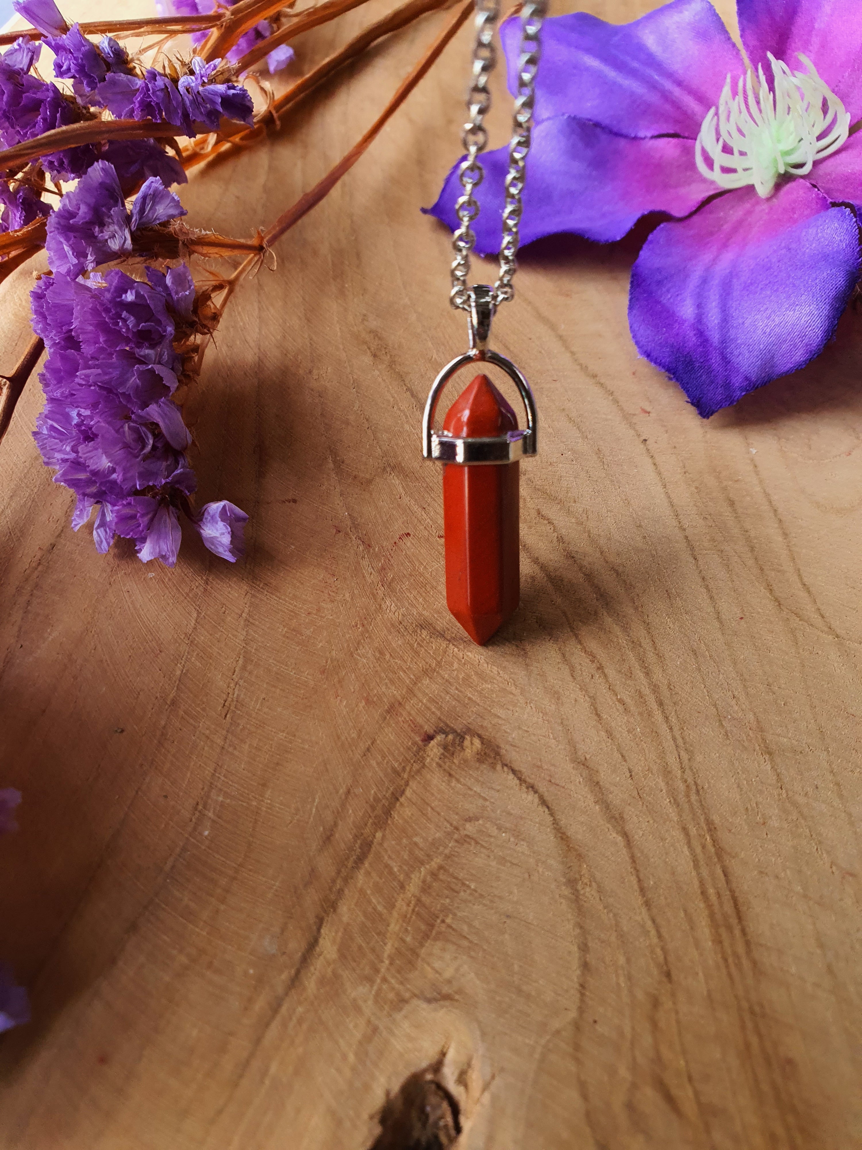 Dubbeleinder Rode Jaspis hanger