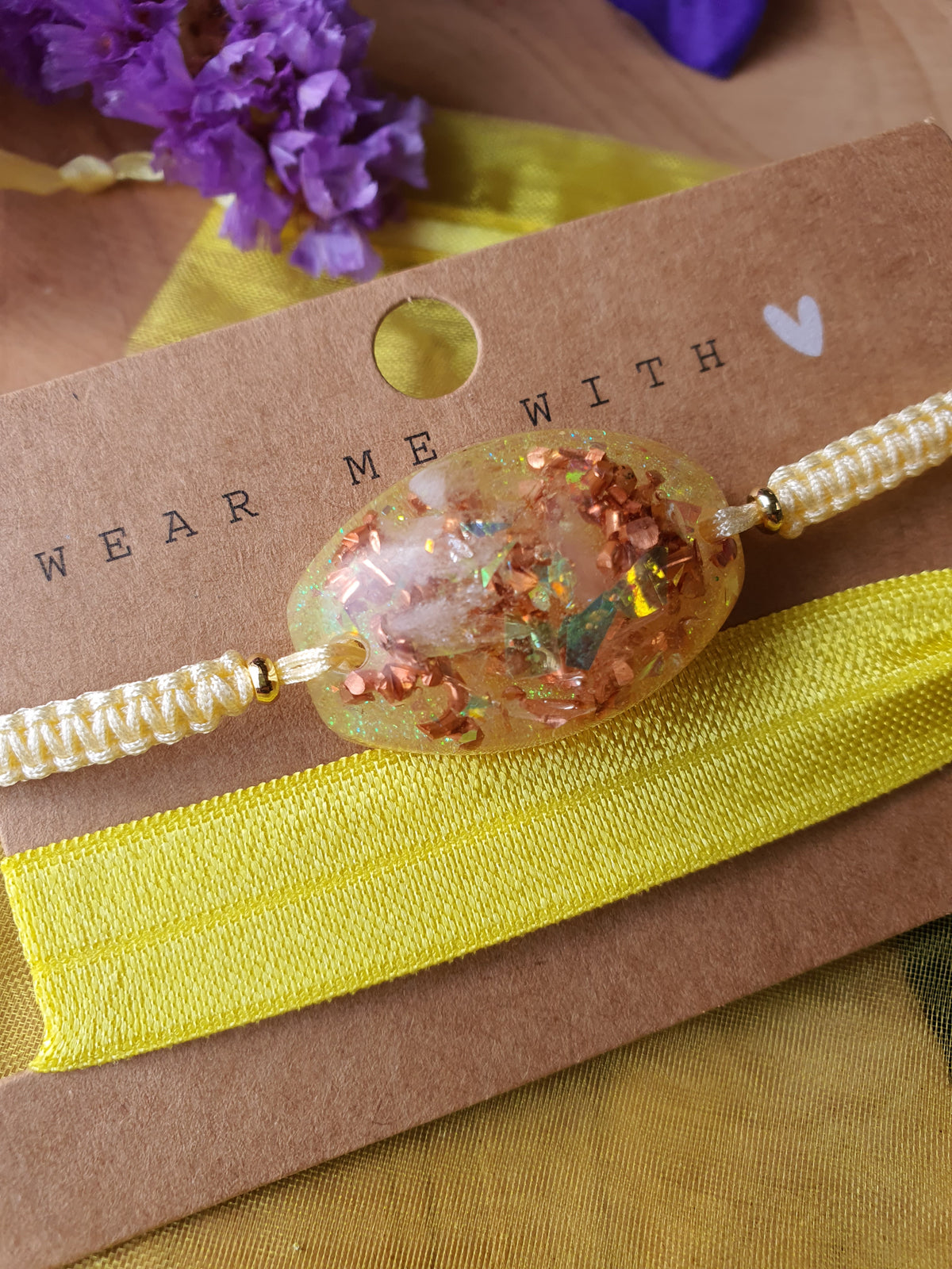 Orgonite Armband Citrien met Bergkristal (nr 113)