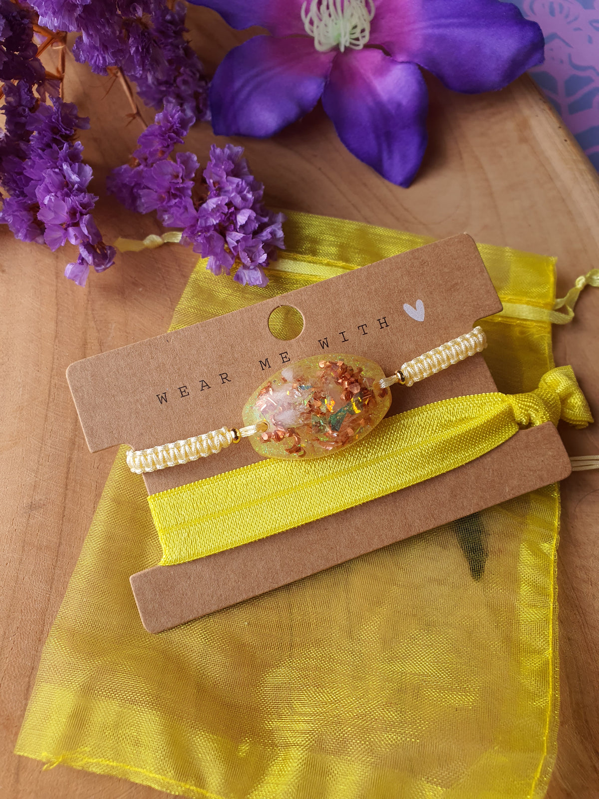 Orgonite Armband Citrien met Bergkristal (nr 113)