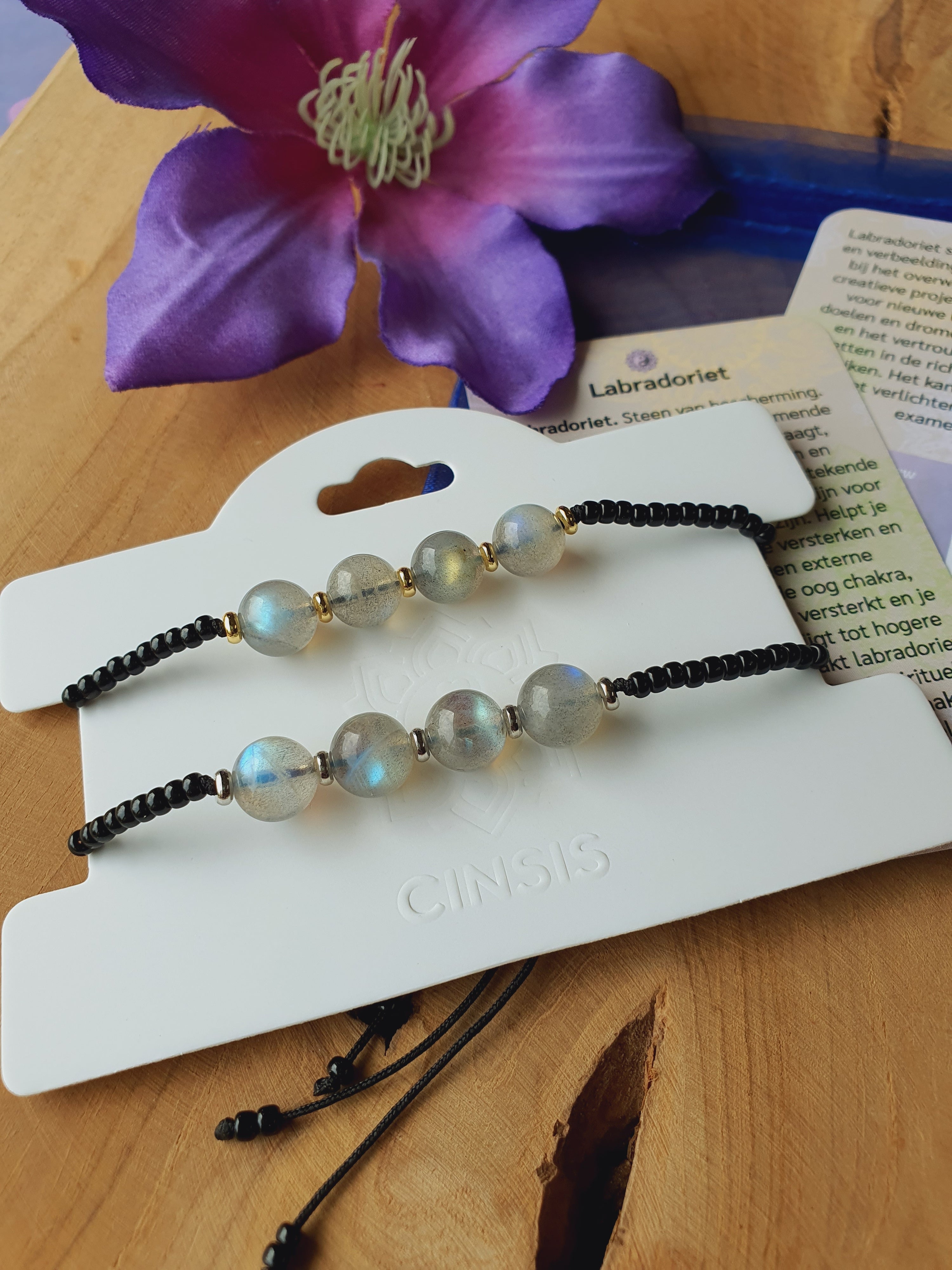 Edelstenen armband handgemaakt Labradoriet