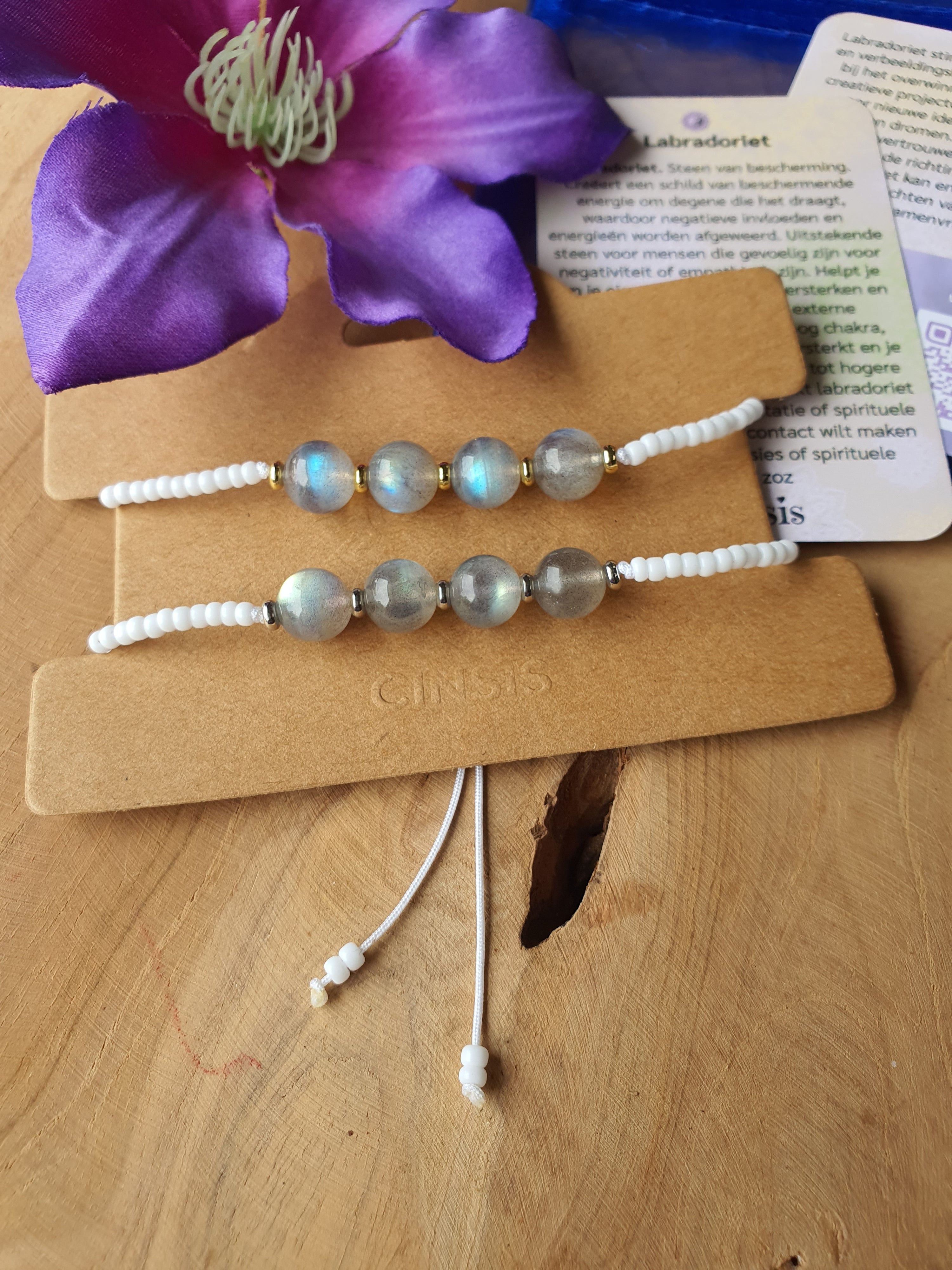 Edelstenen armband handgemaakt Labradoriet