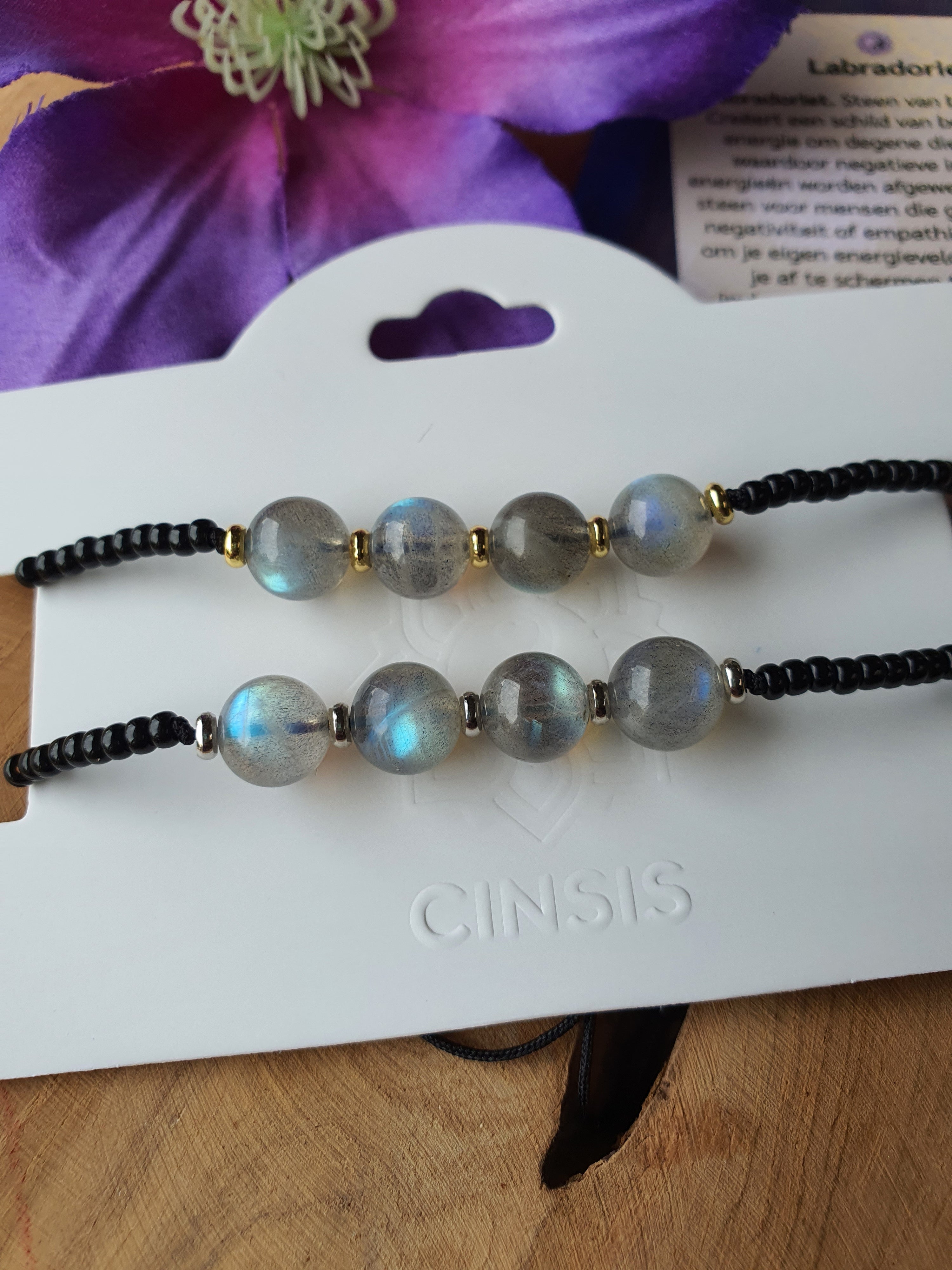 Edelstenen armband handgemaakt Labradoriet