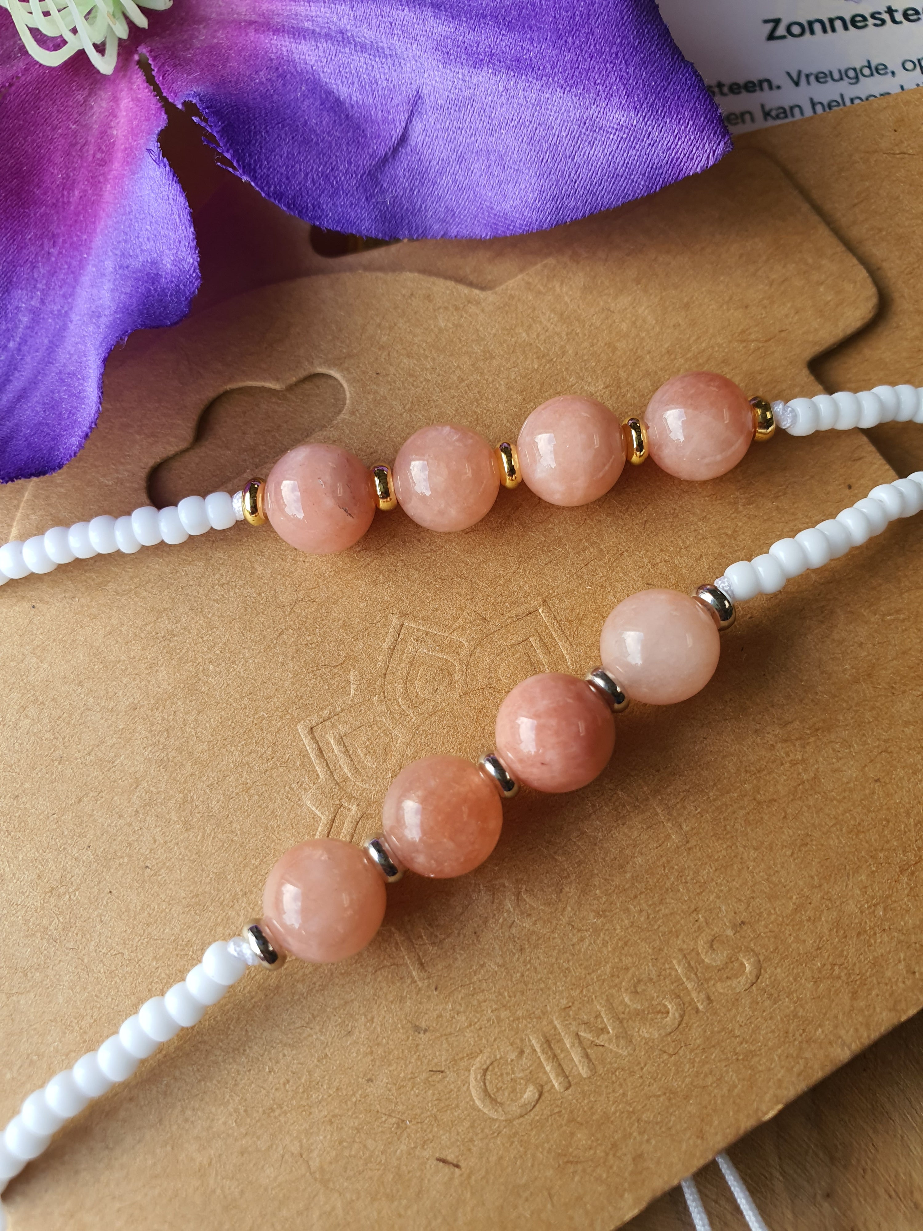 Edelstenen Armband handgemaakt Zonnesteen
