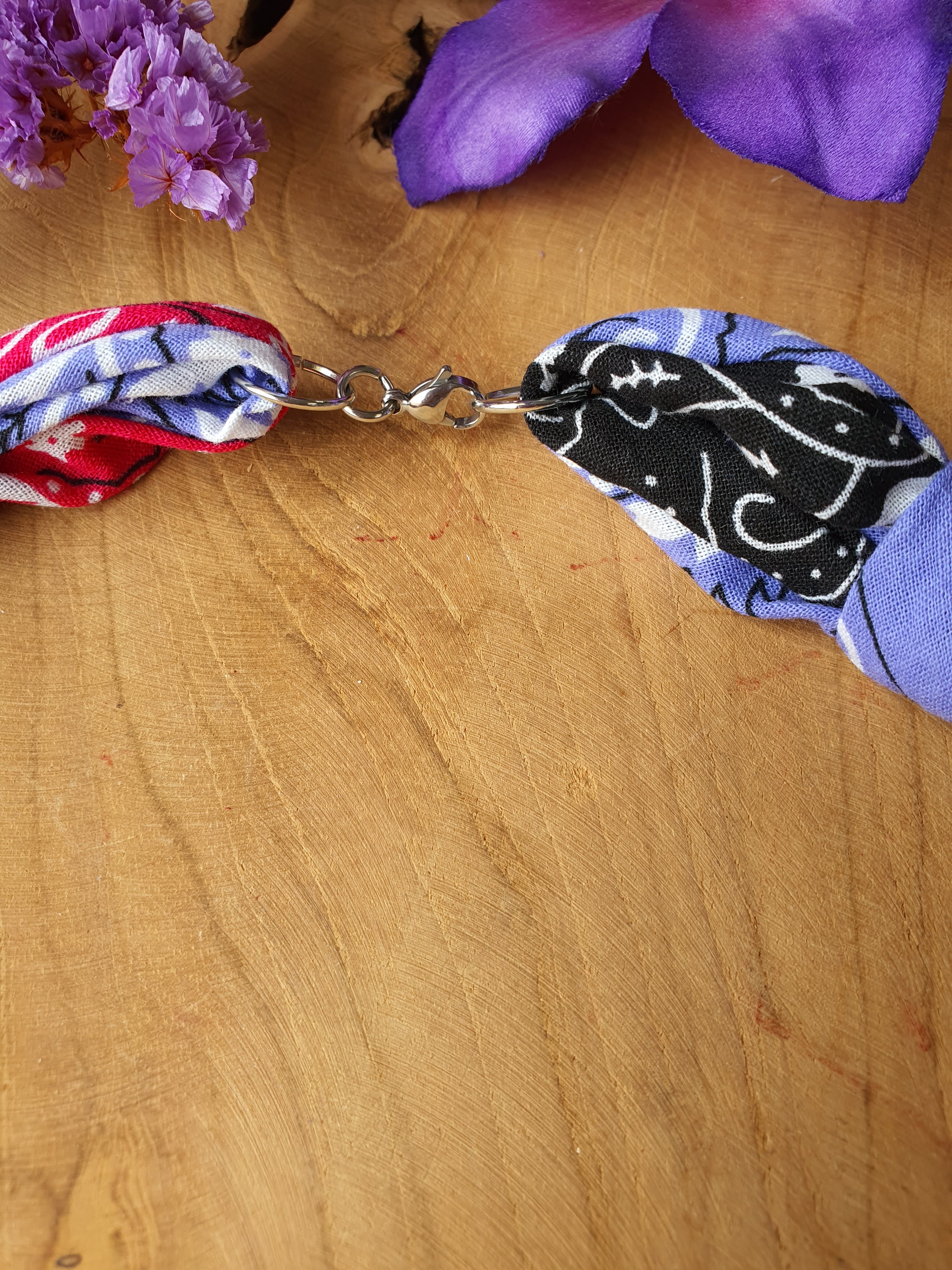 Ibiza Bandana Ketting met RVS zilver