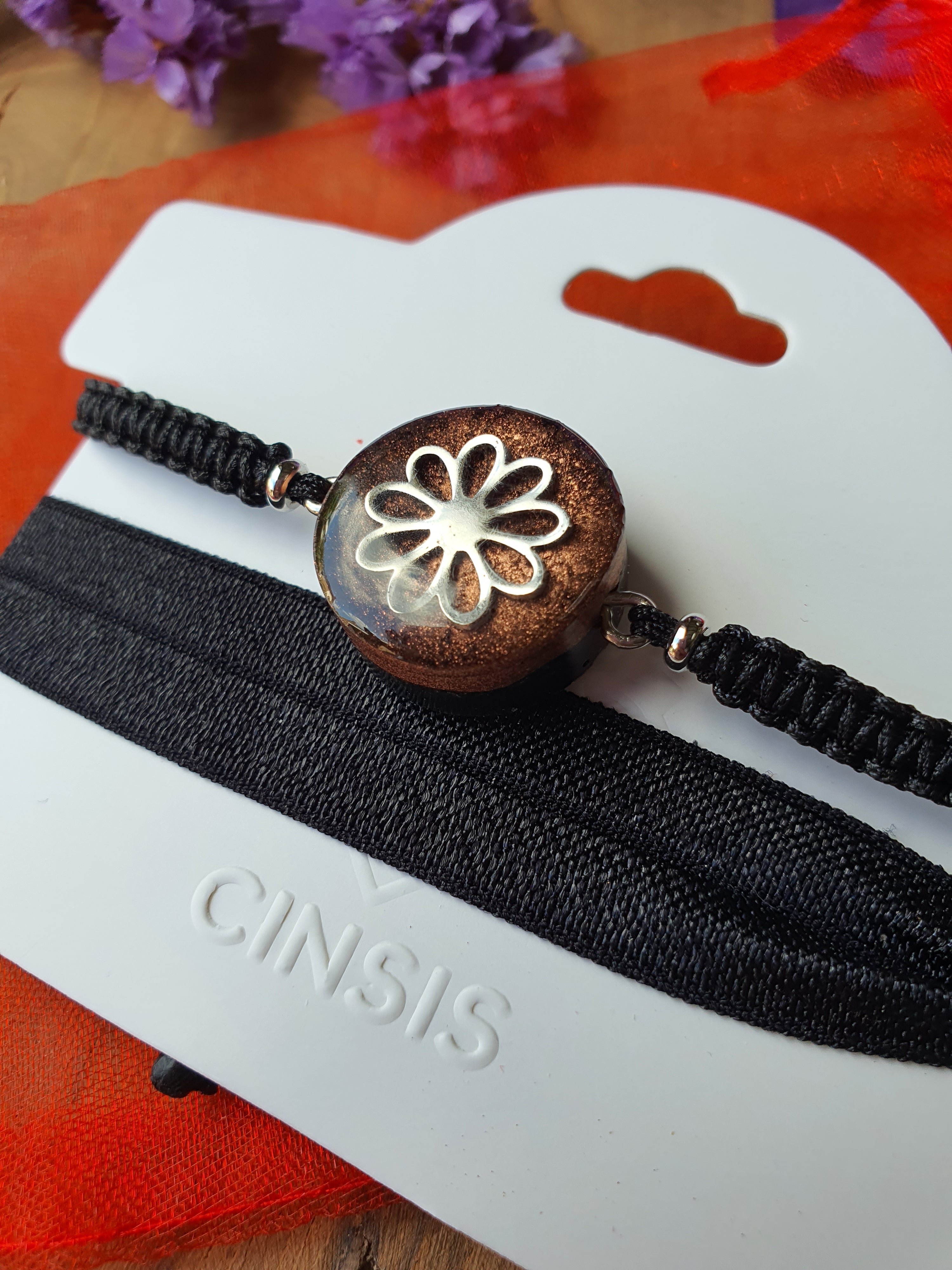 Cinsis Orgonite mix: Orgonite armband 2 in 1 nr 5009