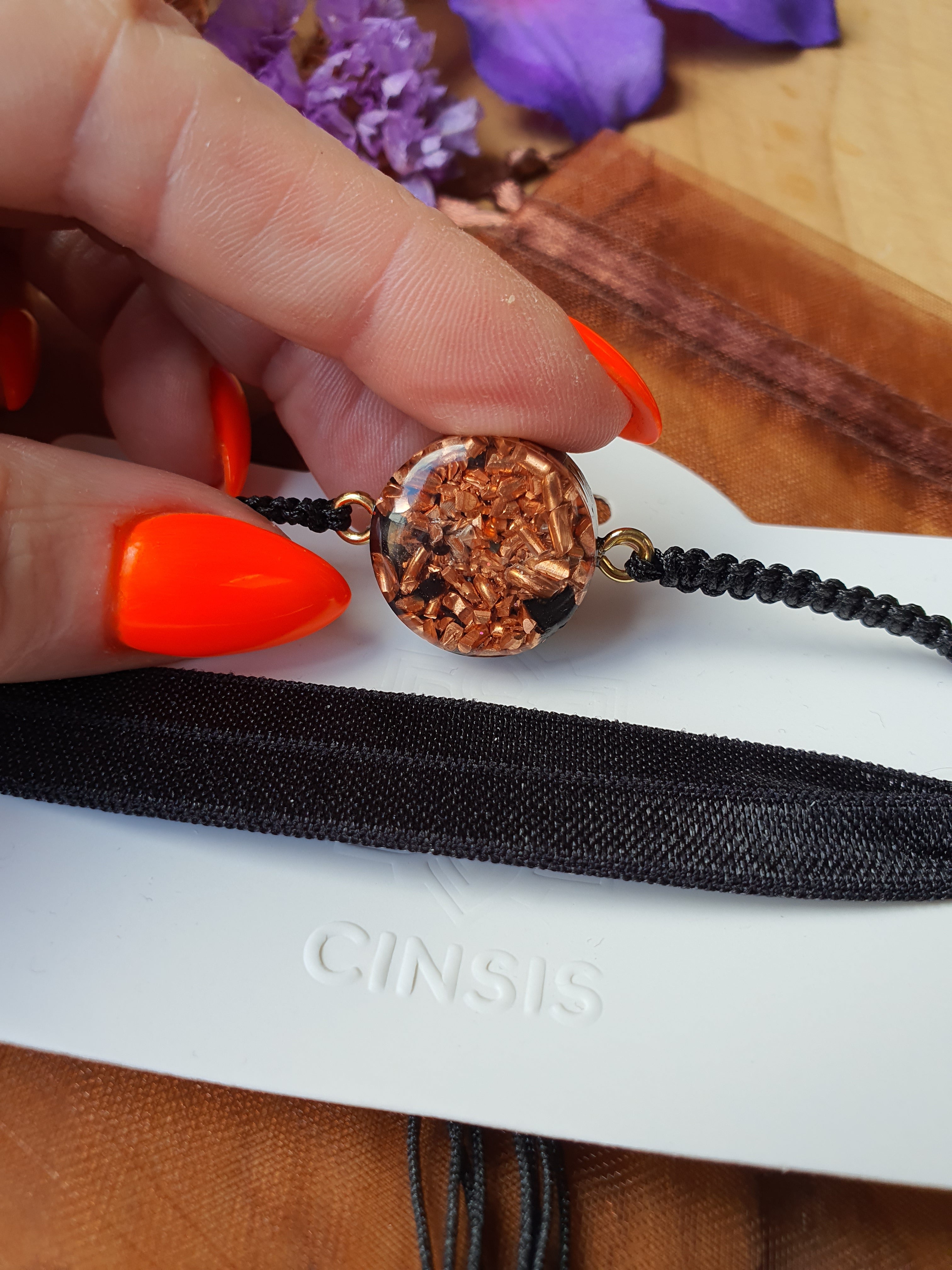Cinsis Orgonite mix: Orgonite armband nr 5004
