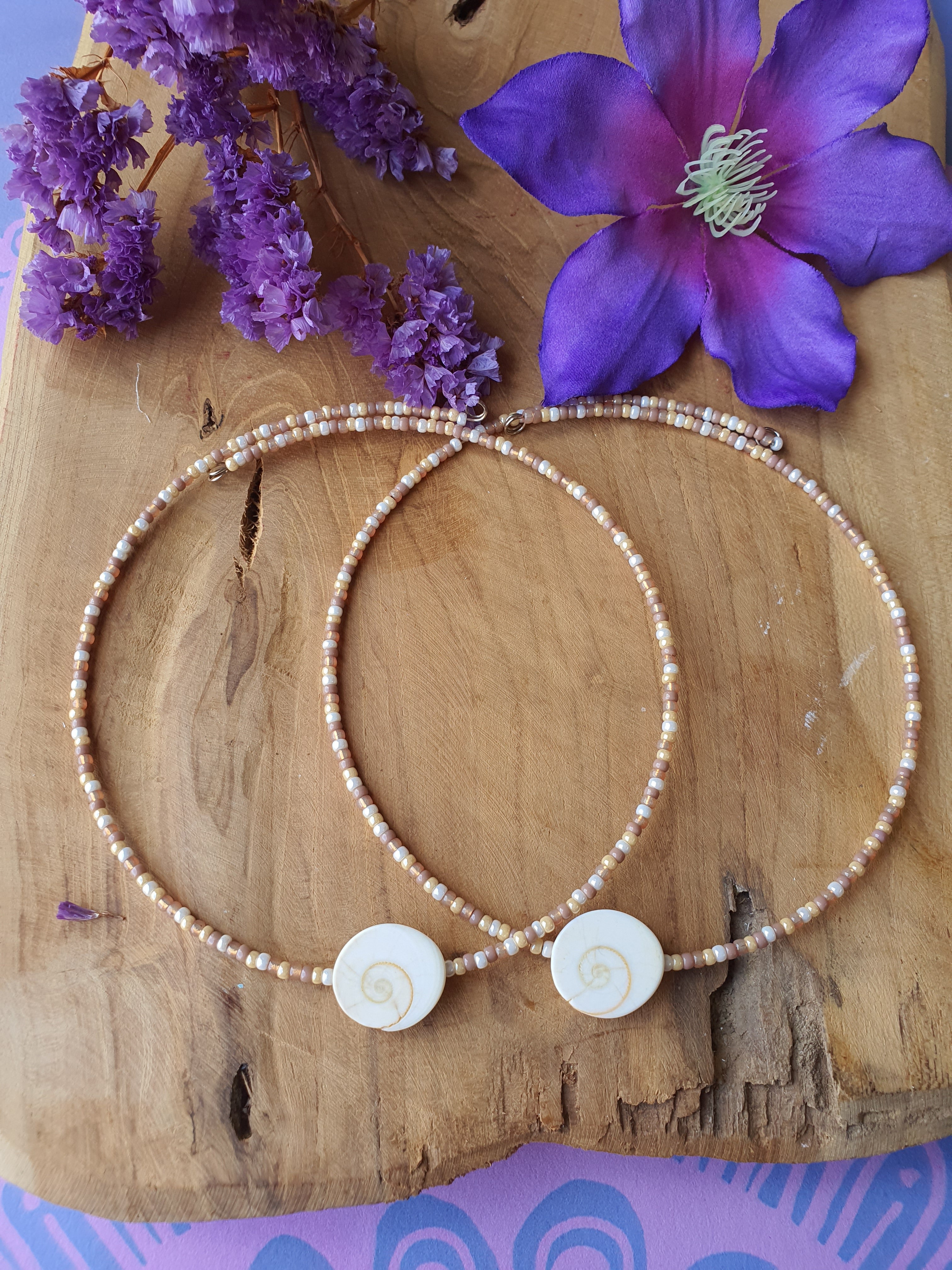 Eye of St Lucia stone choker ketting