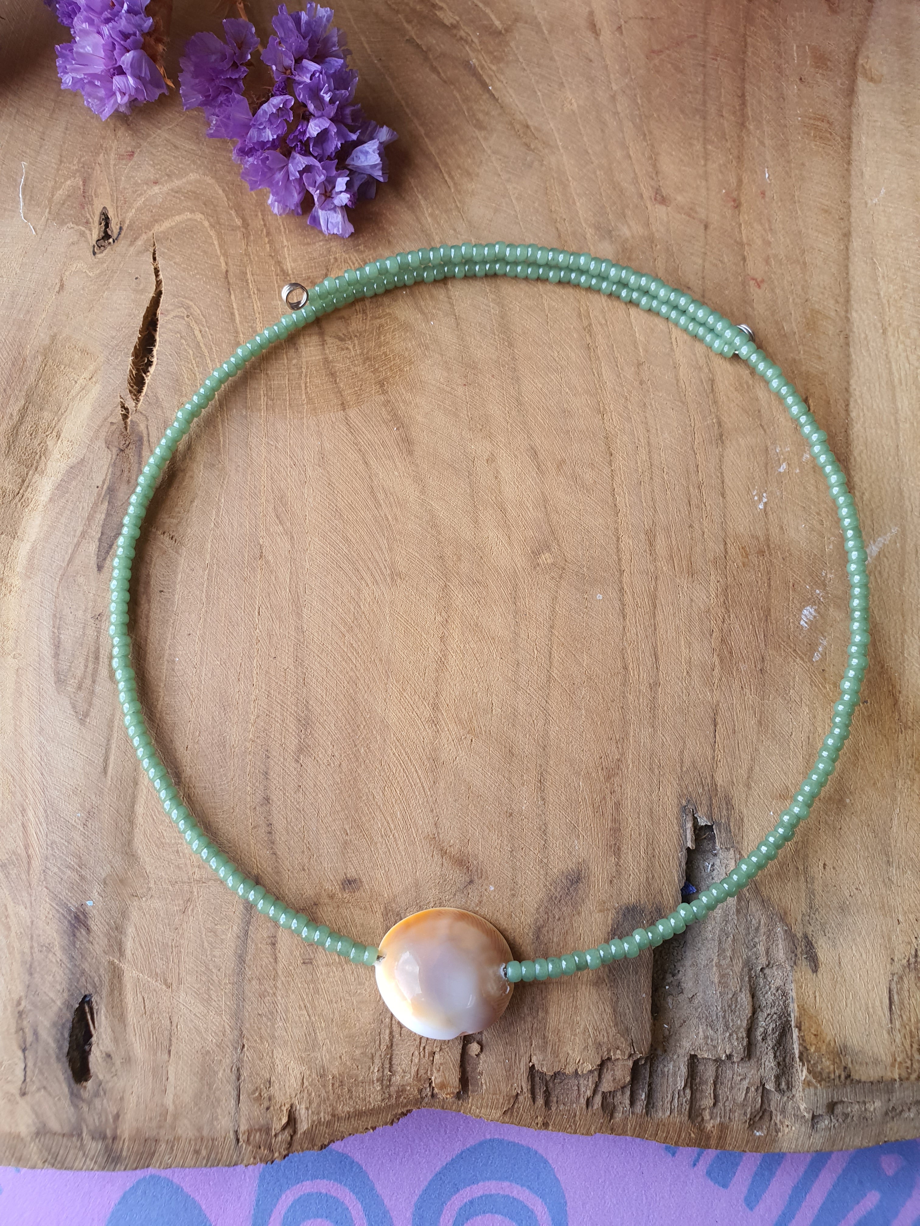 Eye of St Lucia stone choker ketting