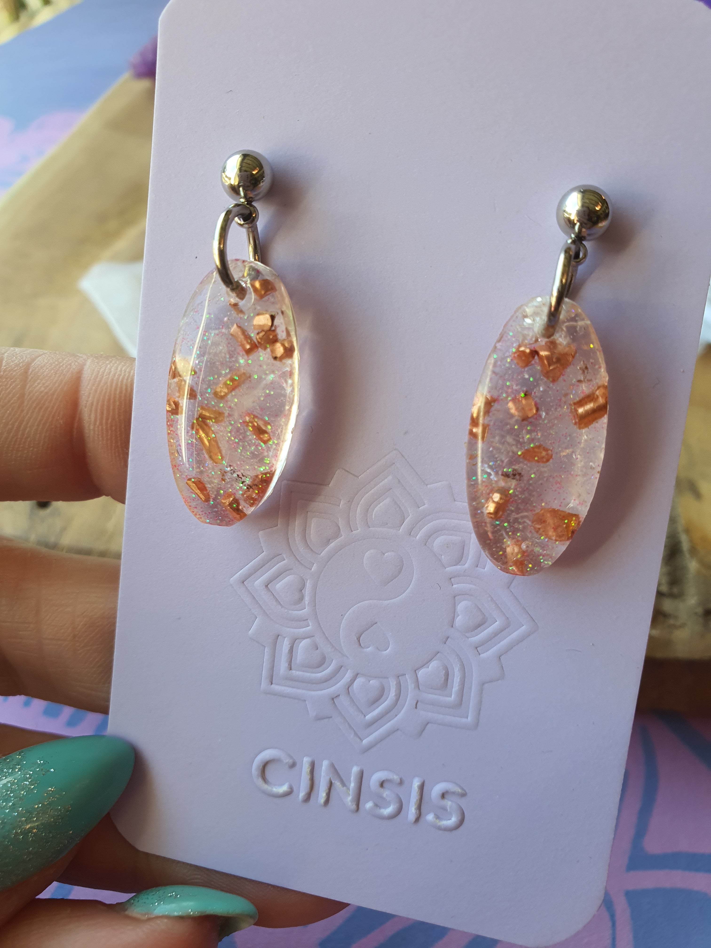 Orgonite Oorbellen Bergkristal (nr 20)