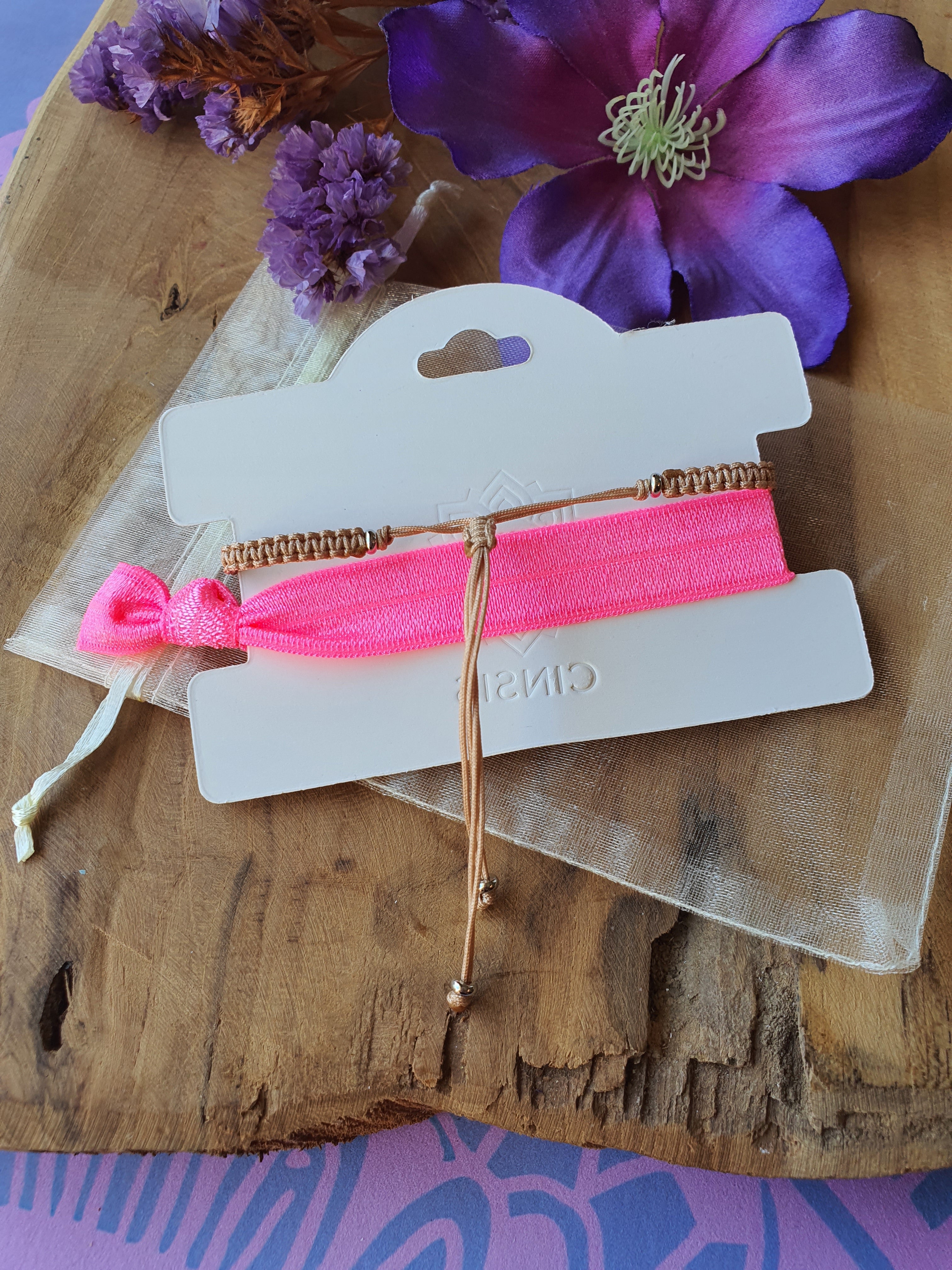 Orgonite Armband Rozenkwarts met Bergkristal ( nr 123)