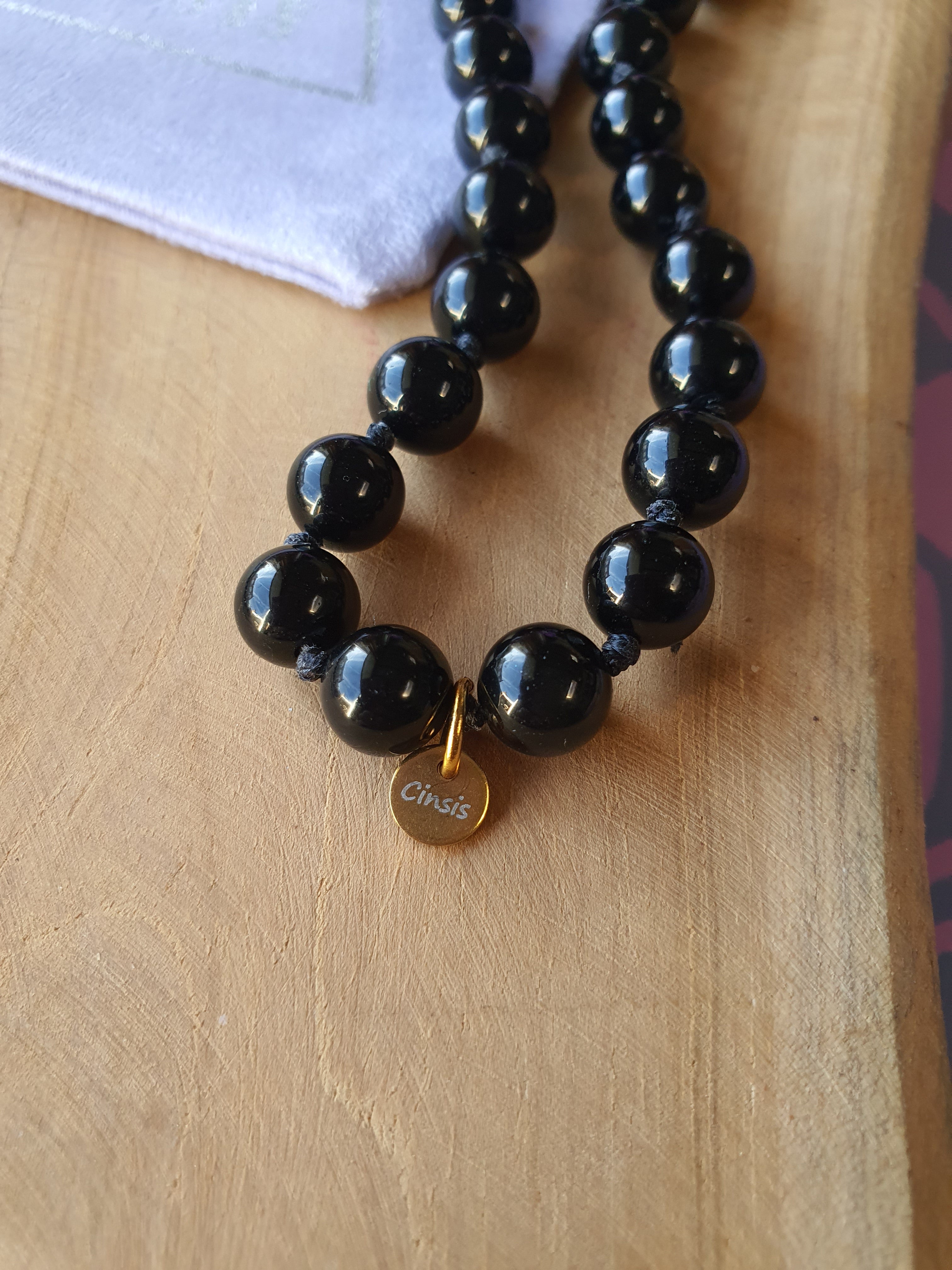 Edelstenen Mala Onyx met Tijgeroog