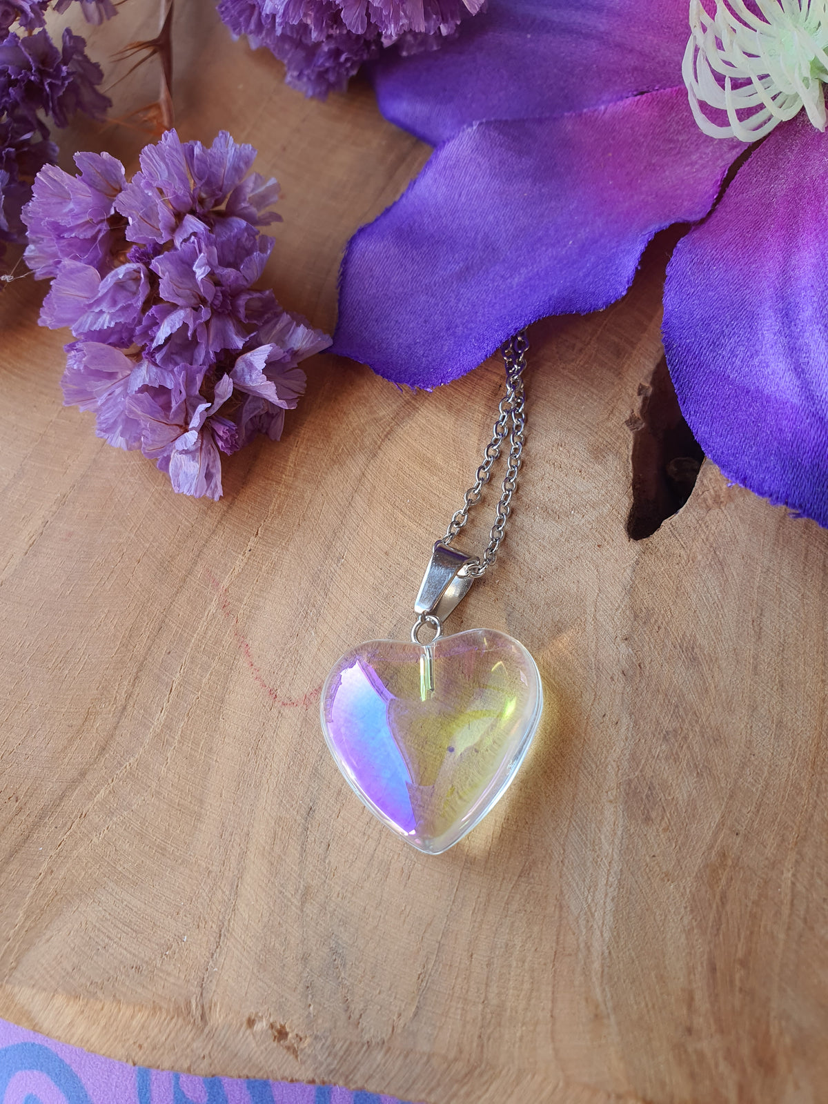 Angel Aura Hart Hanger met RVS Ketting