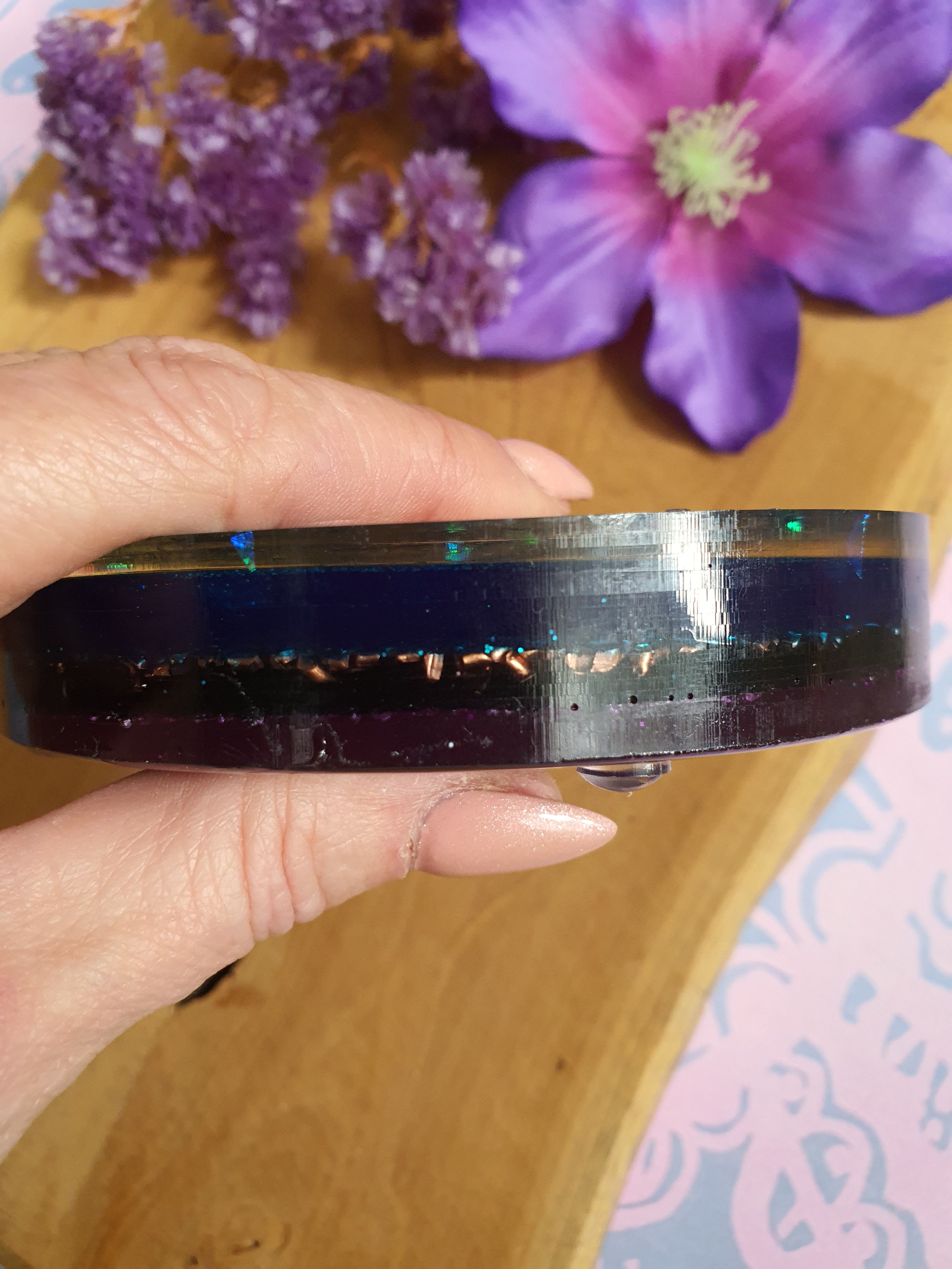 Orgonite Oplaadschijf Shungiet met Celestial Symbool