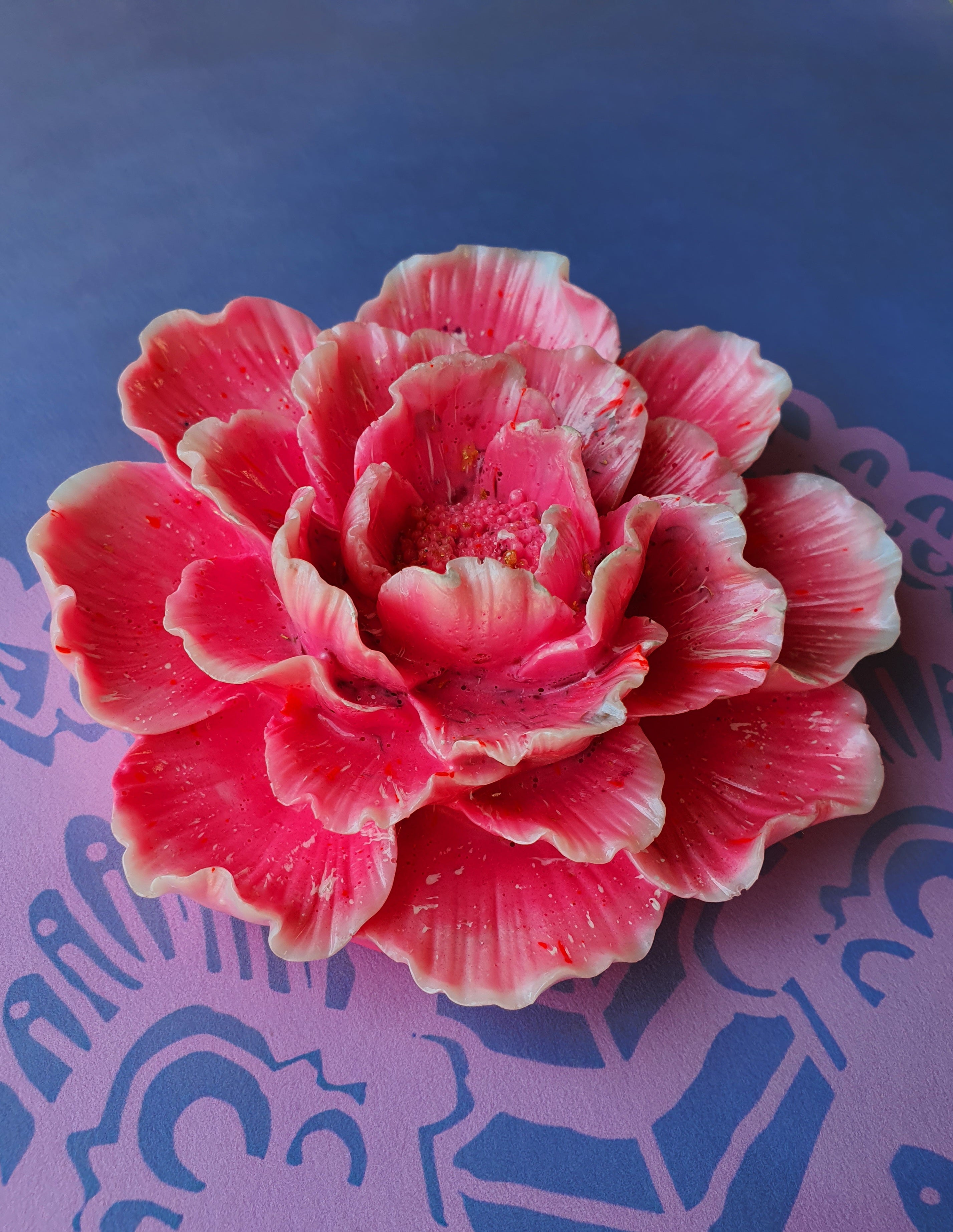 Rozenkwarts Orgonite Wandbloem Roze (nr 4)