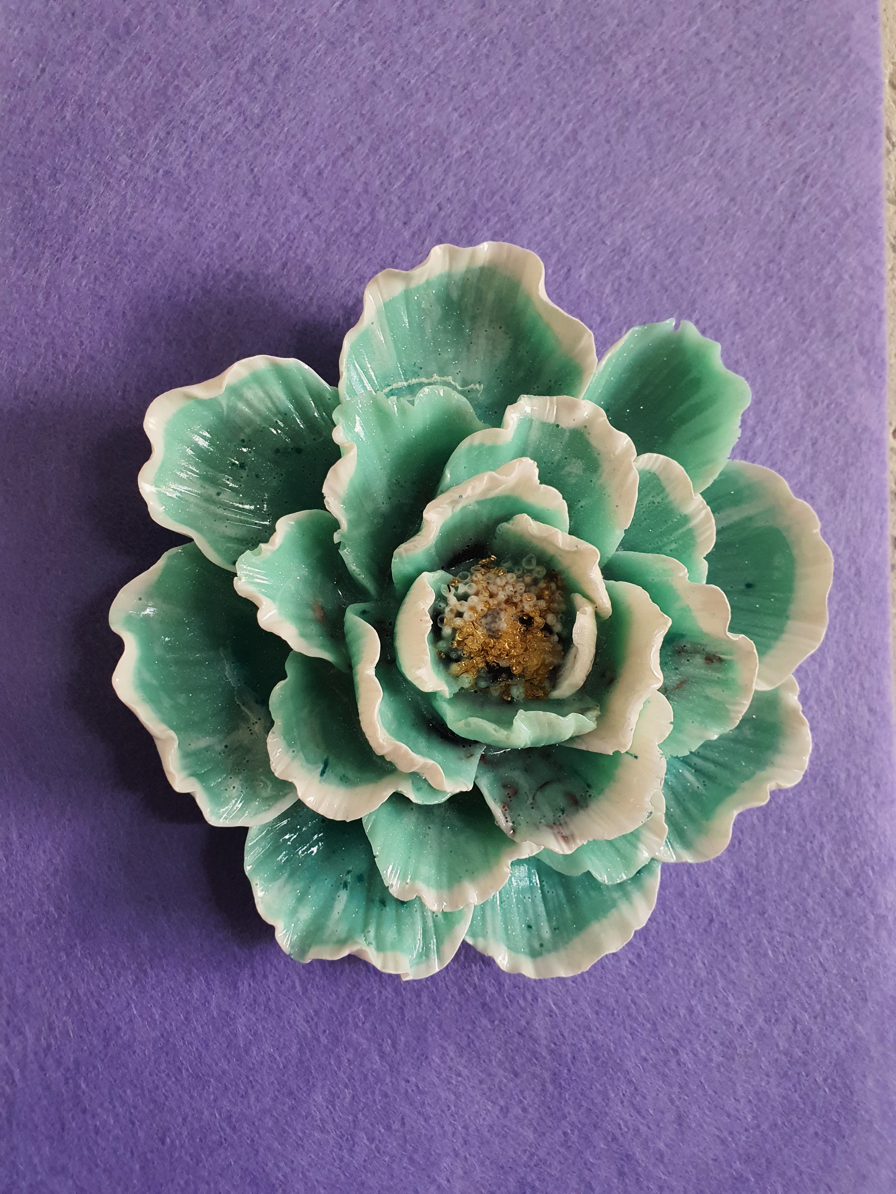 Shungiet Orgonite Wandbloem mintgroen (nr 2)