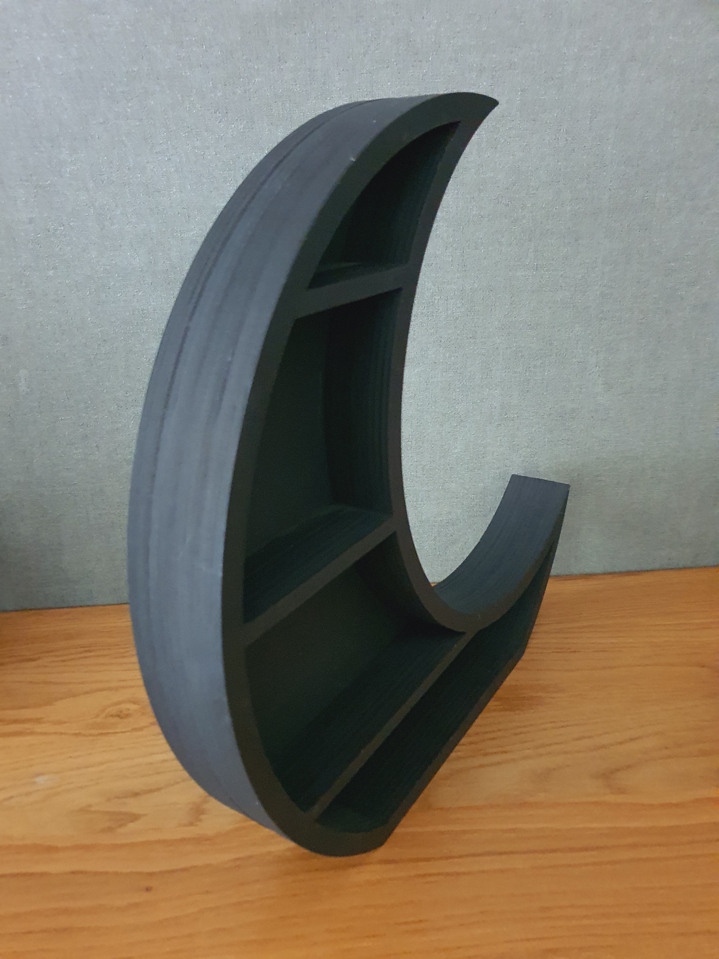 Wassende Maan kast Kristallen houder Hout Plank groot model