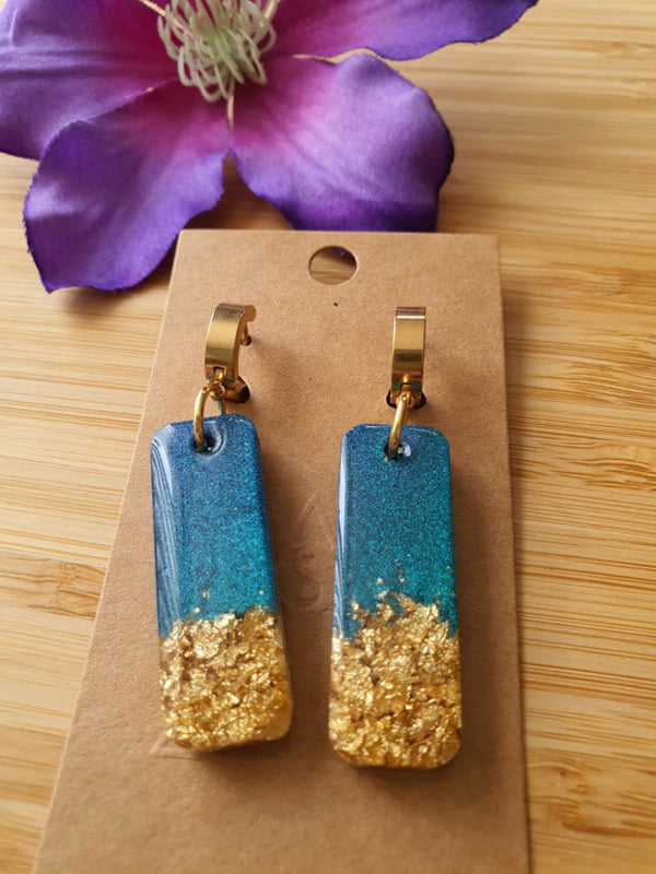 Resin oorbellen / oorhangers (set 5) Shine bright, Sparkle more :)