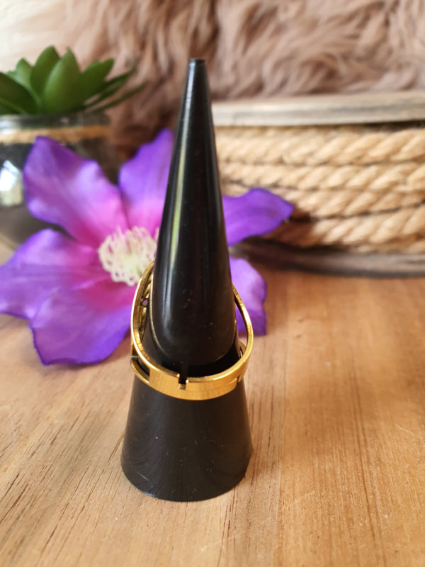 Ring Flower of Life / Levensbloem Gold Verstelbaar (model 2)