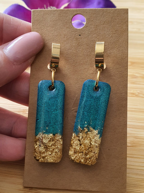 Resin oorbellen / oorhangers (set 5) Shine bright, Sparkle more :)