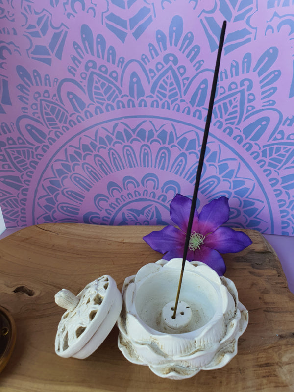 Lotus wierook/kegelbrander wit
