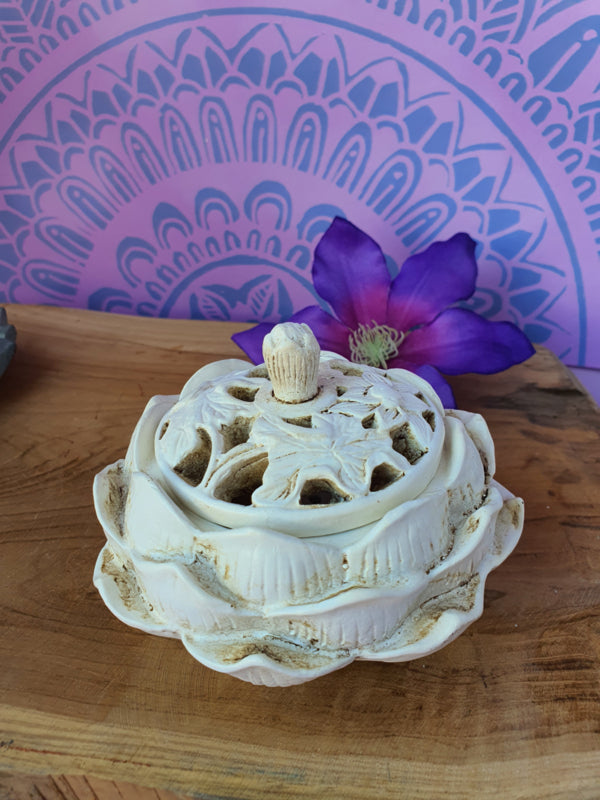 Lotus wierook/kegelbrander wit