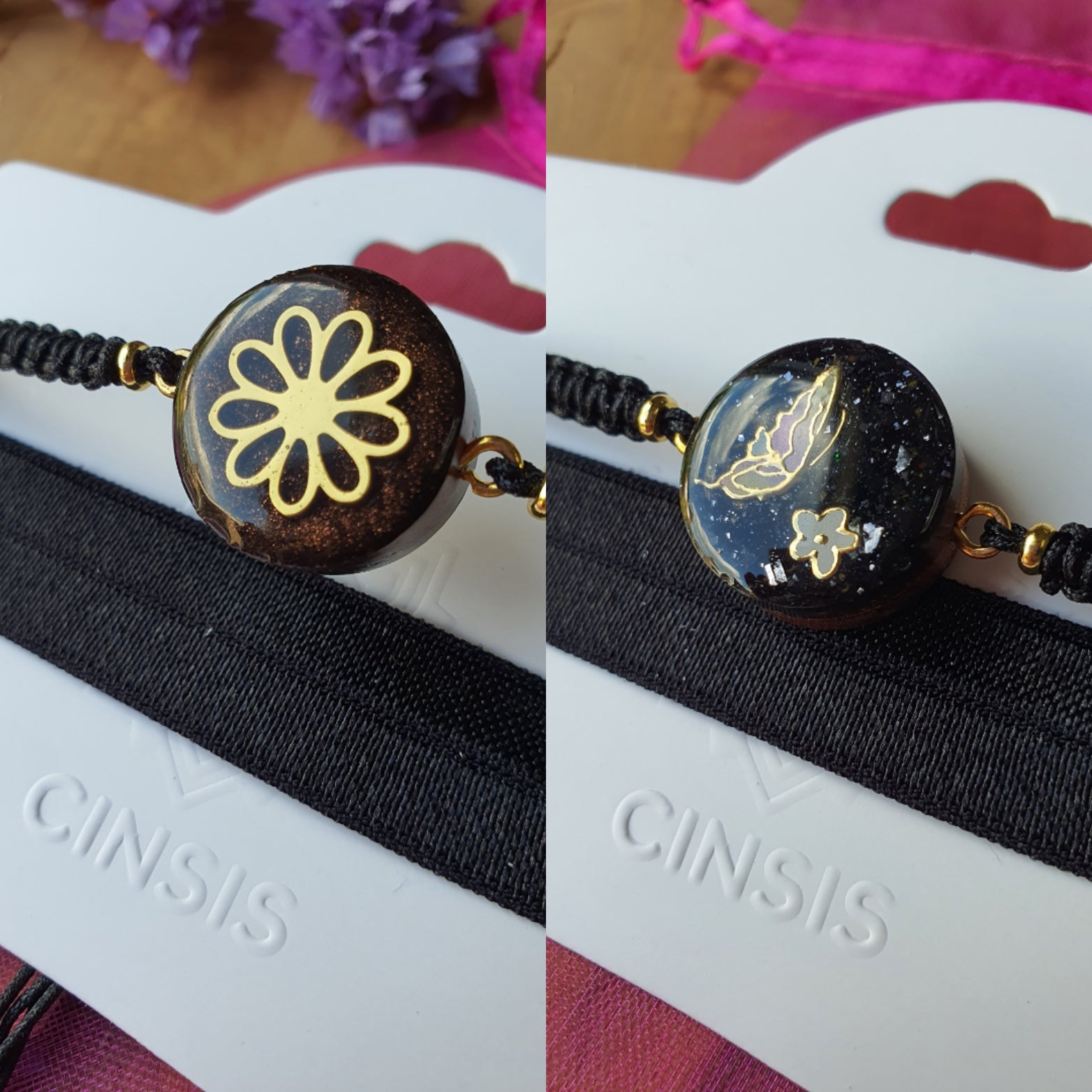 Cinsis Orgonite mix: orgonite armband 2 in 1 nr 5019