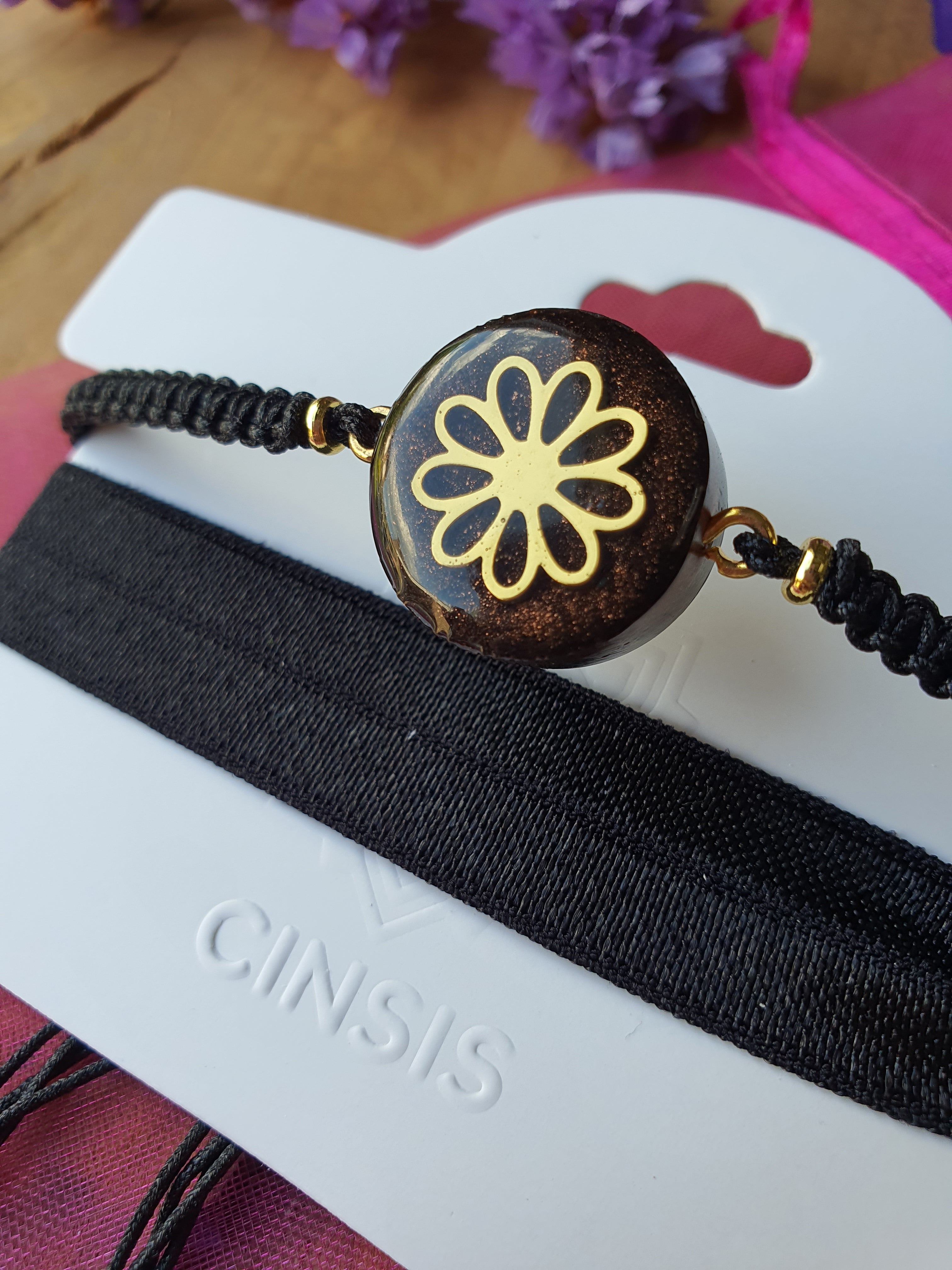 Cinsis Orgonite mix: orgonite armband 2 in 1 nr 5019