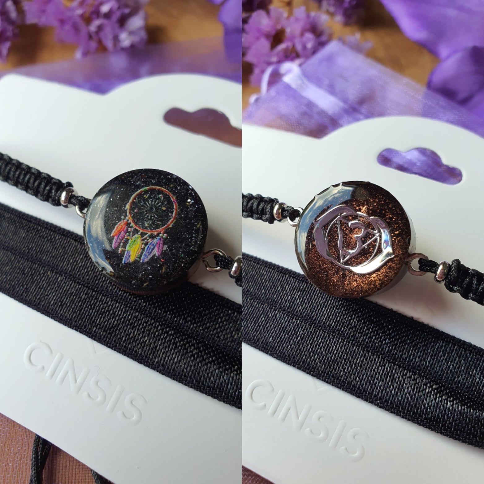 Cinsis Orgonite mix: orgonite armband 2 in 1 nr 5015