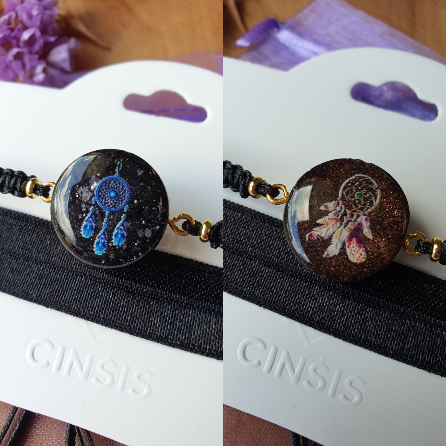 Cinsis Orgonite mix: orgonite armband 2 in 1 nr 5016