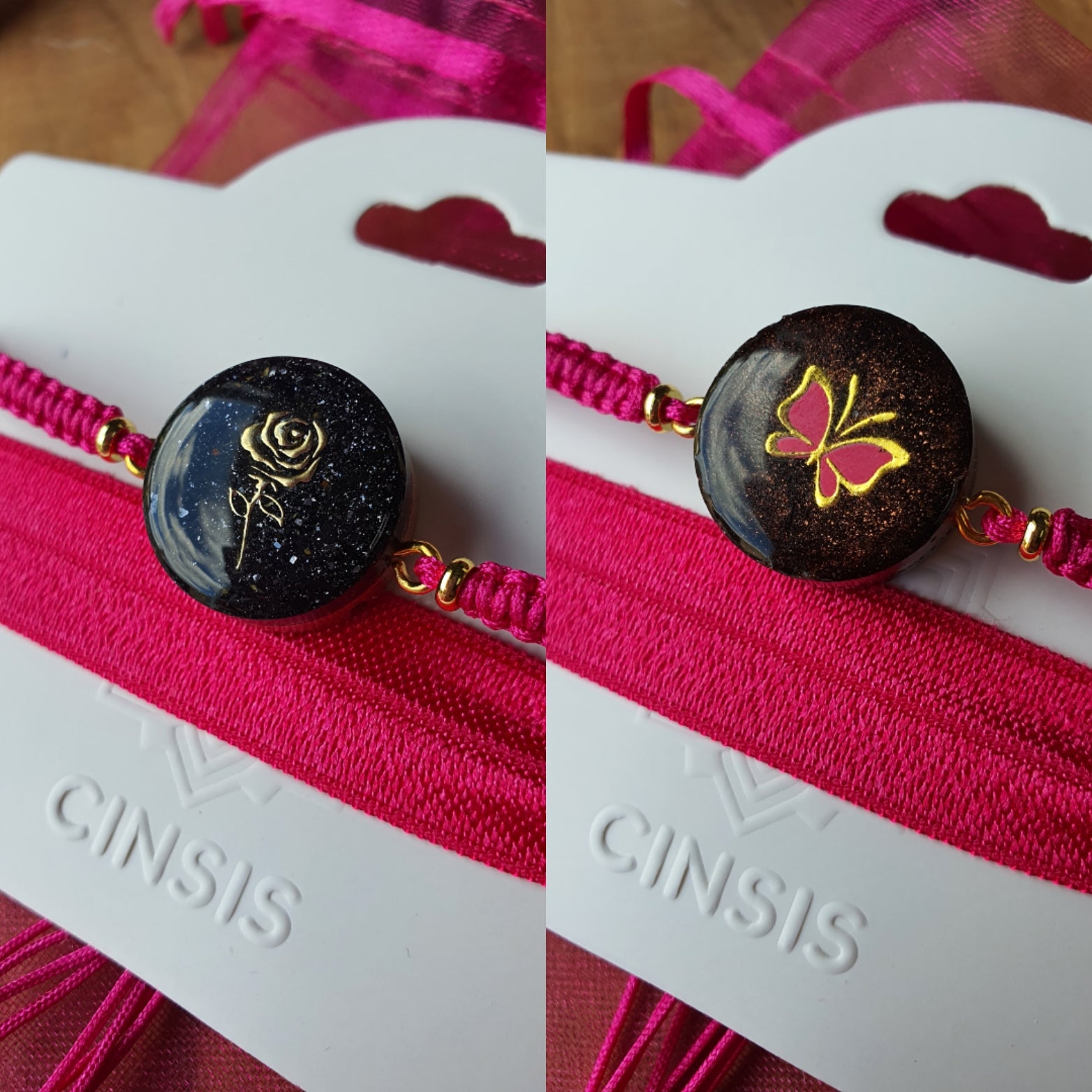 Cinsis Orgonite mix: orgonite armband 2 in 1 nr 5018