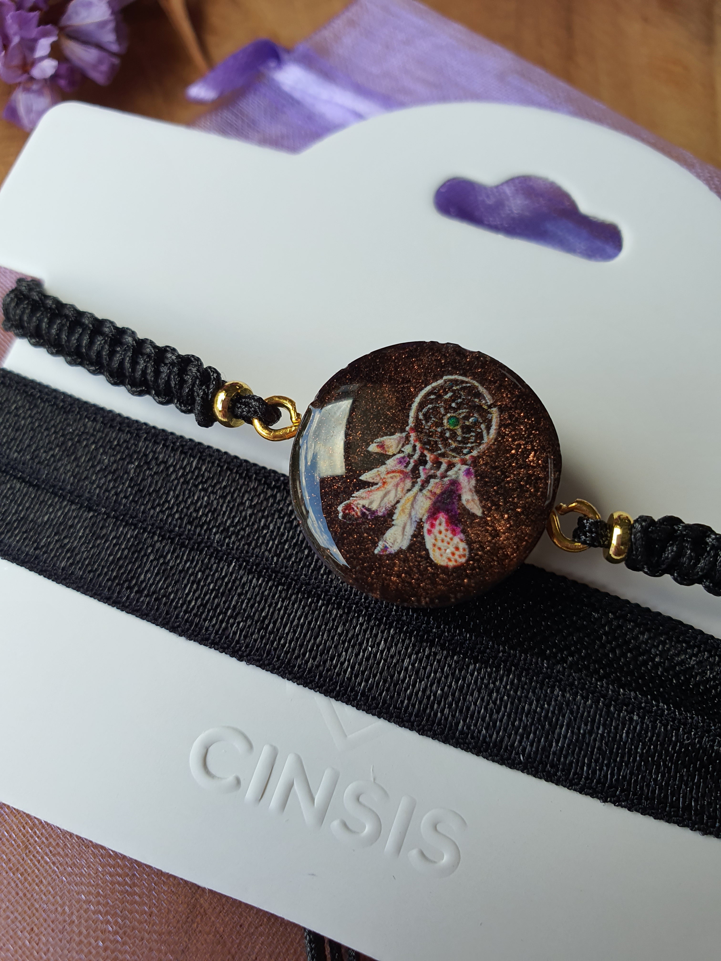 Cinsis Orgonite mix: orgonite armband 2 in 1 nr 5016