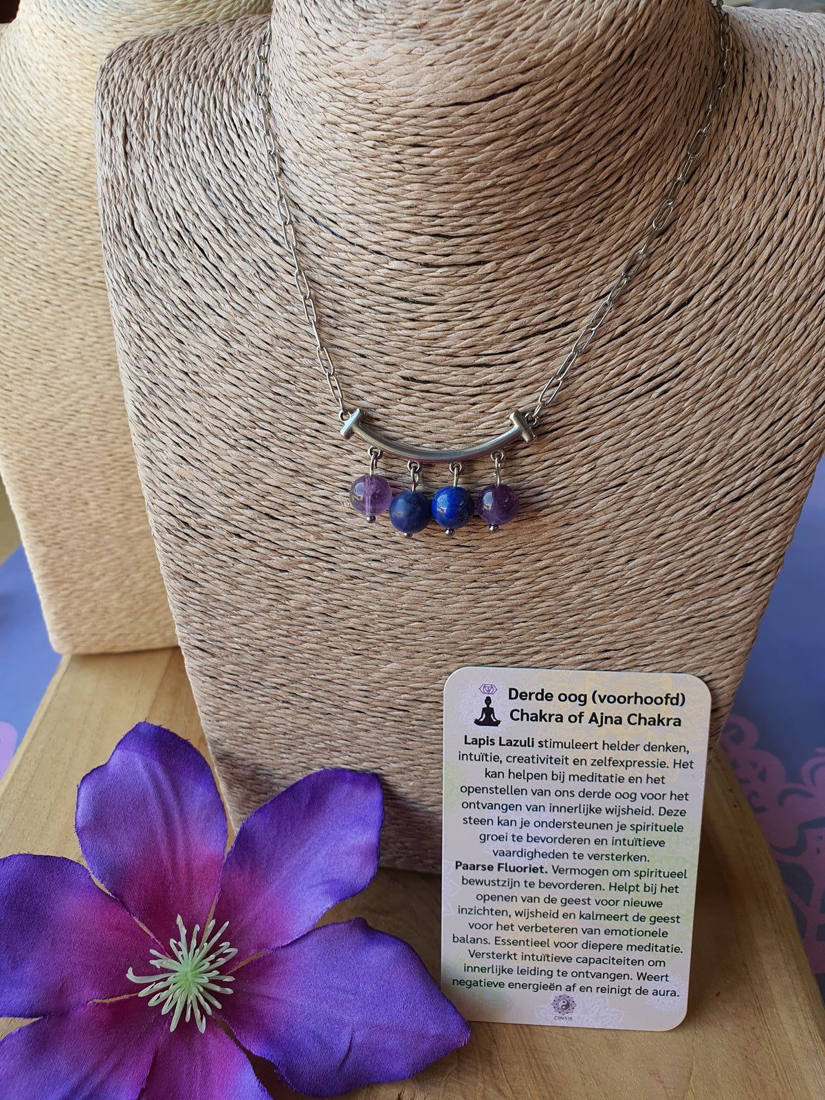 Edelstenen chakra Ketting Derde oog chakra of Ajna Chakra