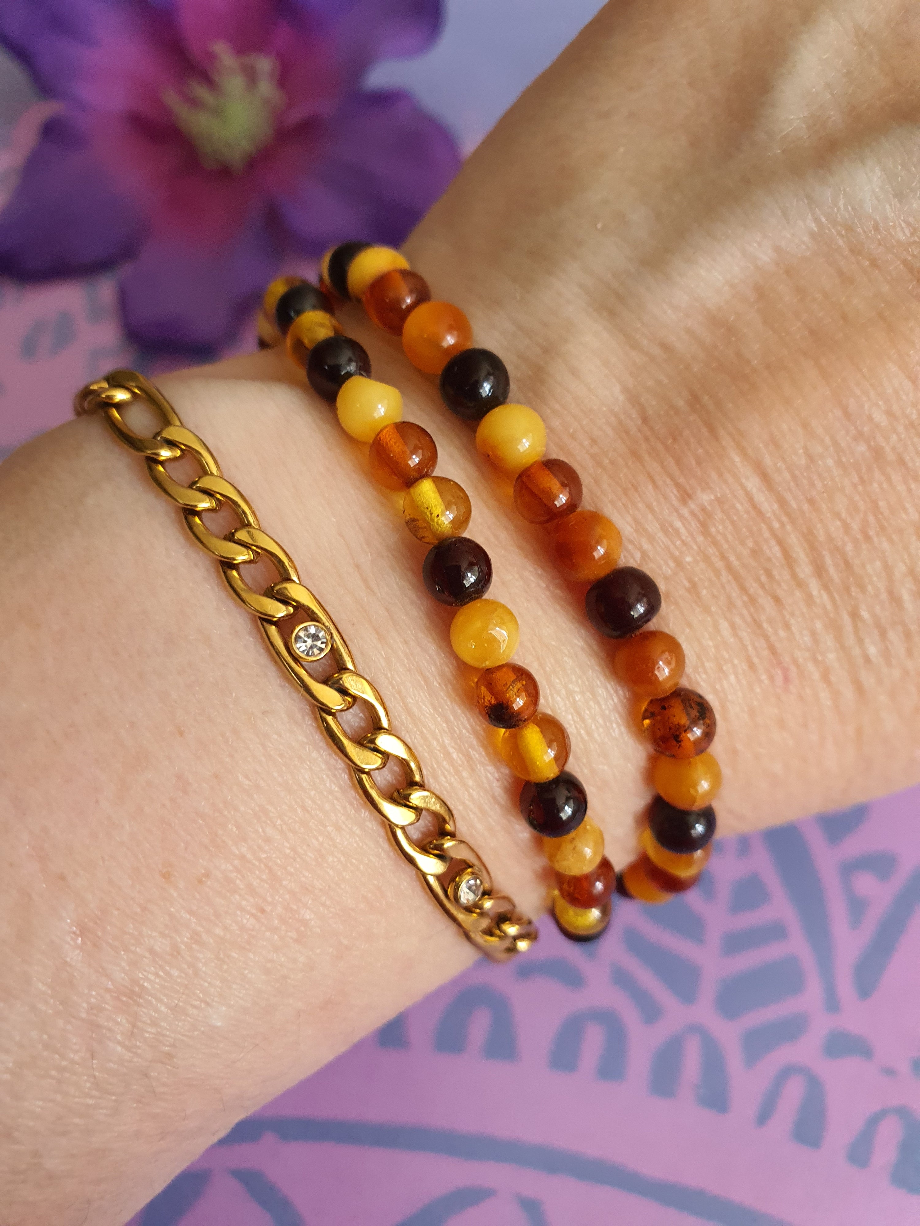 Edelsteen Armband Amber oftewel Barnsteen 5-6mm