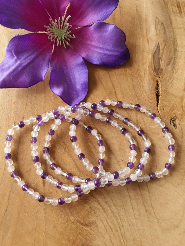 Edelsteen Kogel Armband Gouden Driehoek 4mm