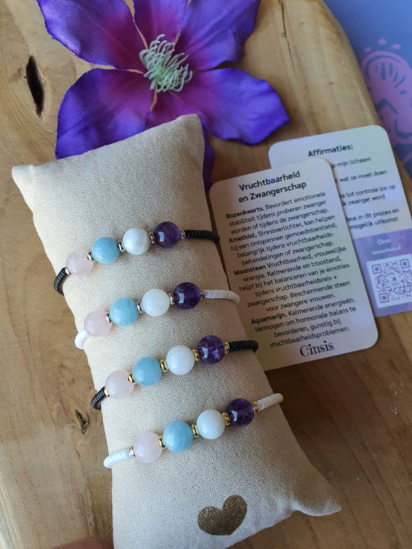Edelstenen Armband handgemaakt Vruchtbaarheid en Zwangerschap