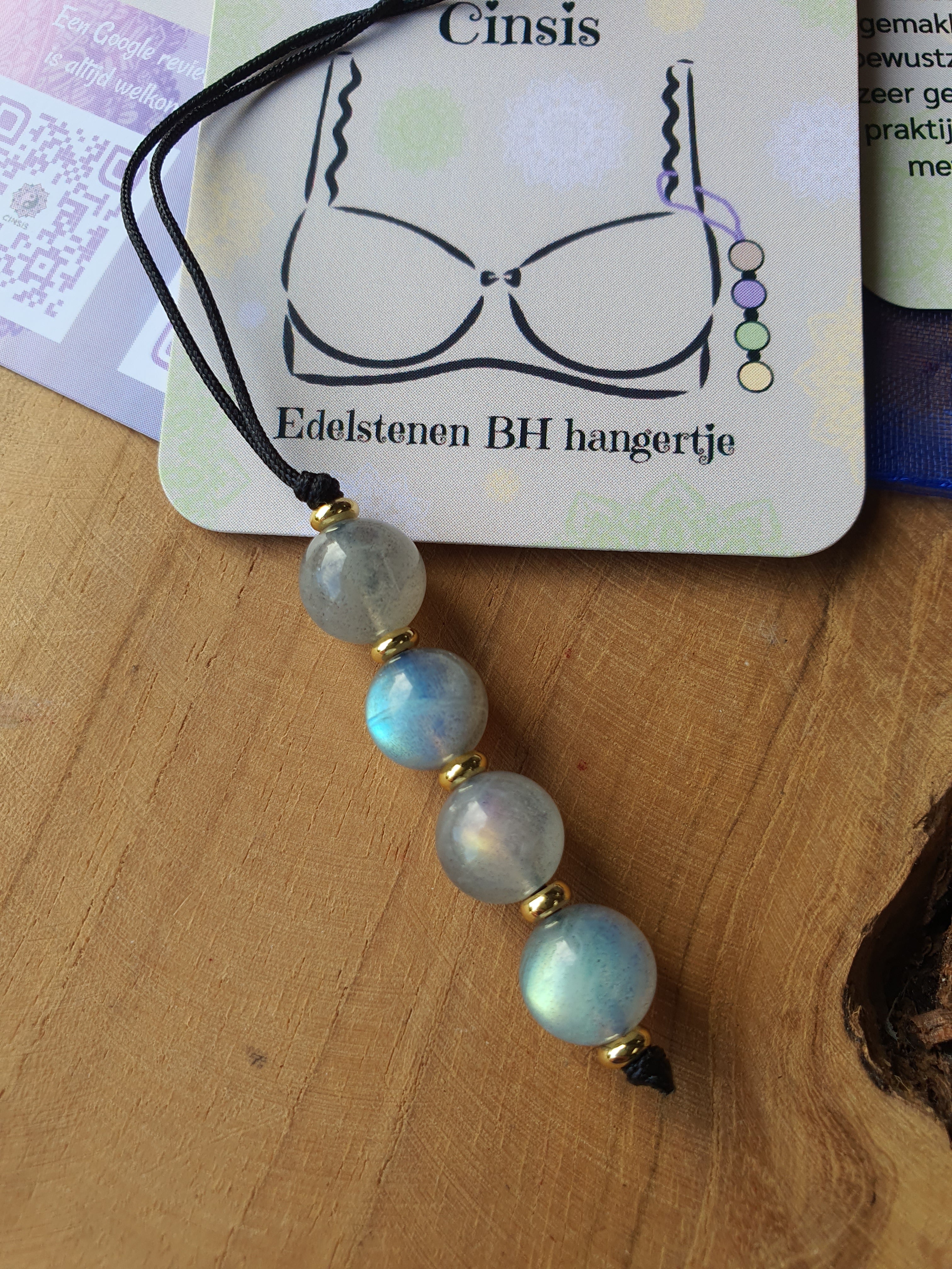 Edelstenen BH Hangertje Labradoriet