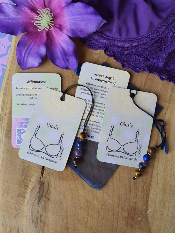Edelstenen BH Hangertje Stress, Angst en ongerustheid