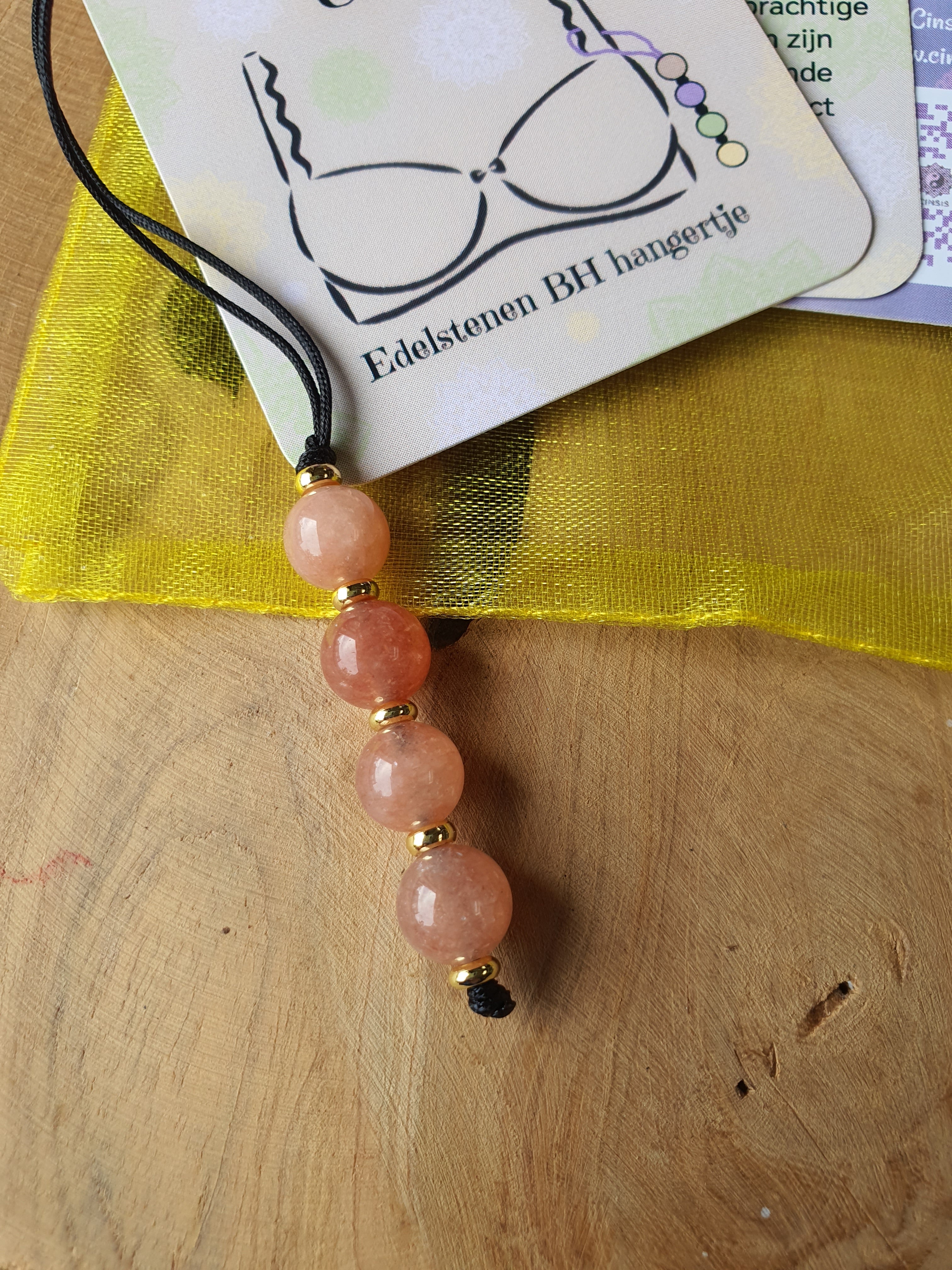 Edelstenen BH Hangertje Zonnesteen