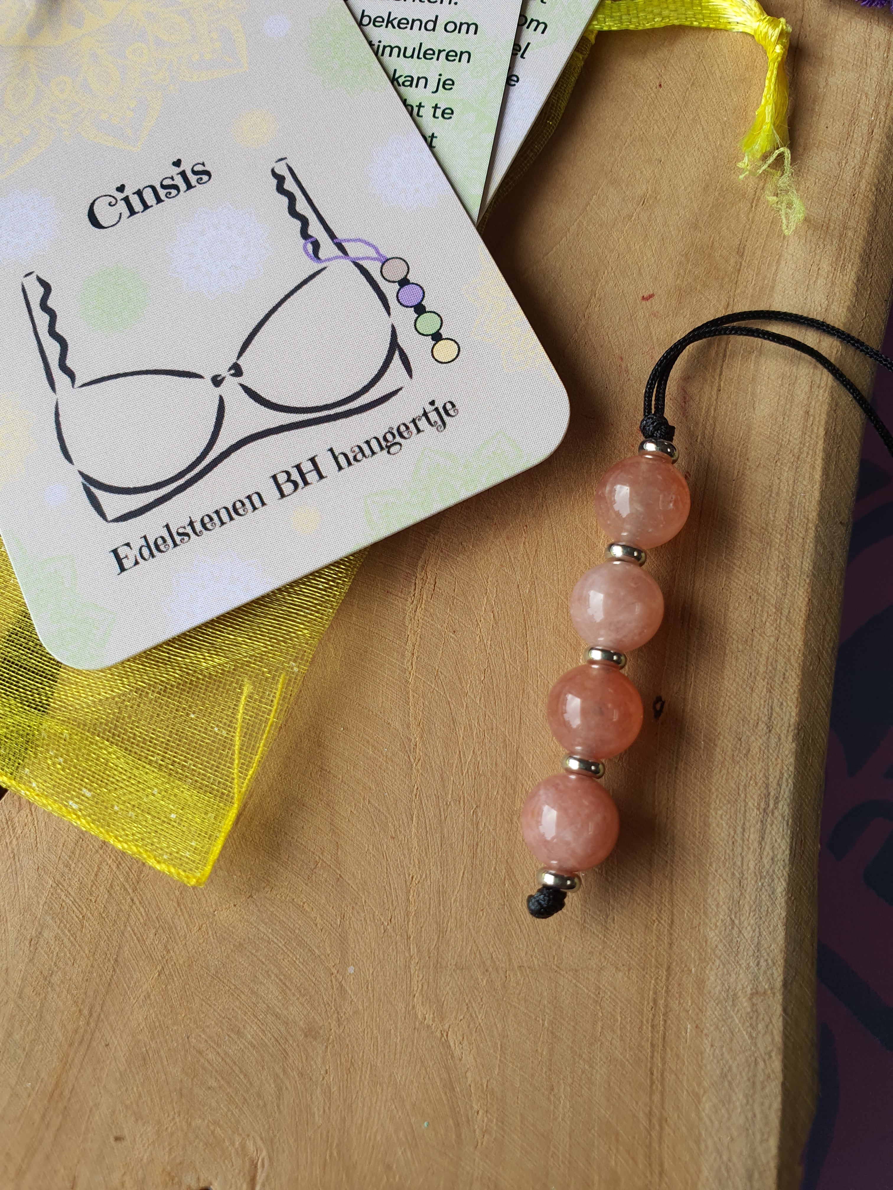 Edelstenen BH Hangertje Zonnesteen