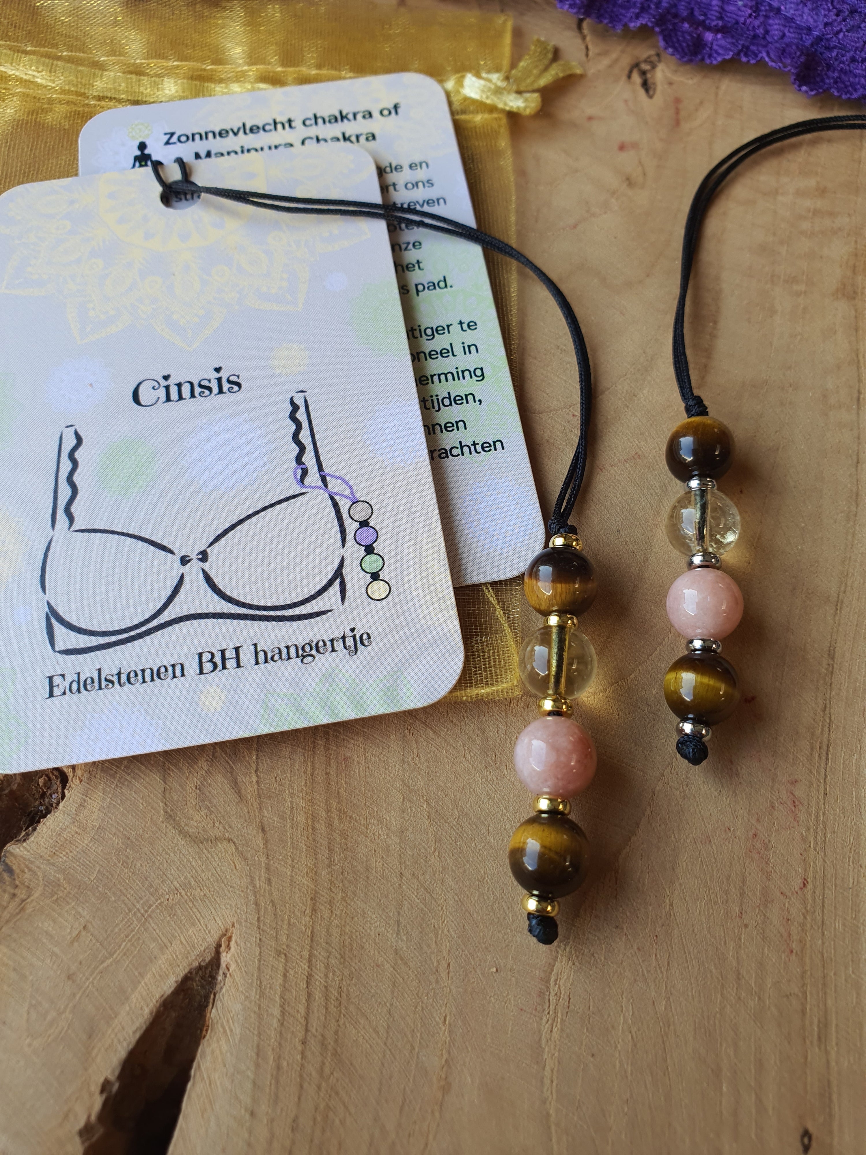 Edelstenen BH Hangertje Zonnevlecht chakra of Manipura Chakra