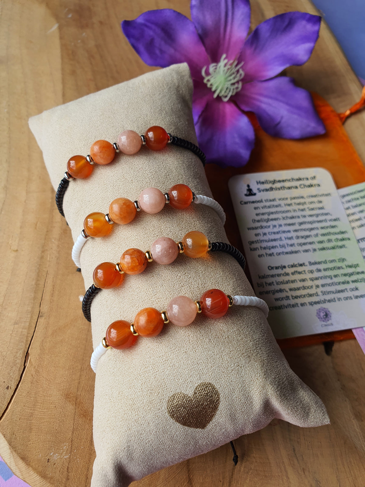 Edelstenen chakra Armband handgemaakt Sacraal chakra of Svadhisthana Chakra