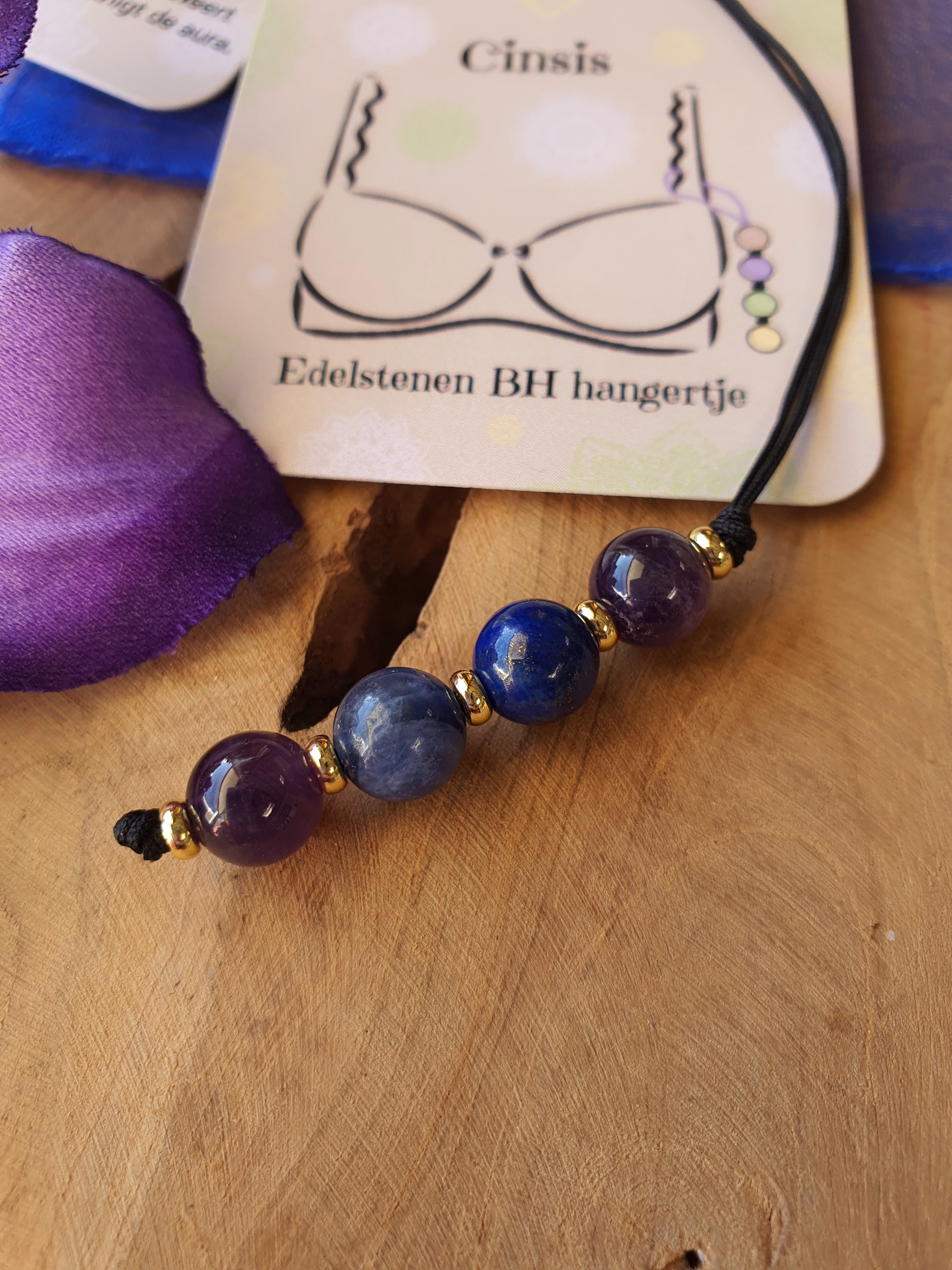 Edelstenen BH Hangertje Derde Oog chakra of Ajna Chakra