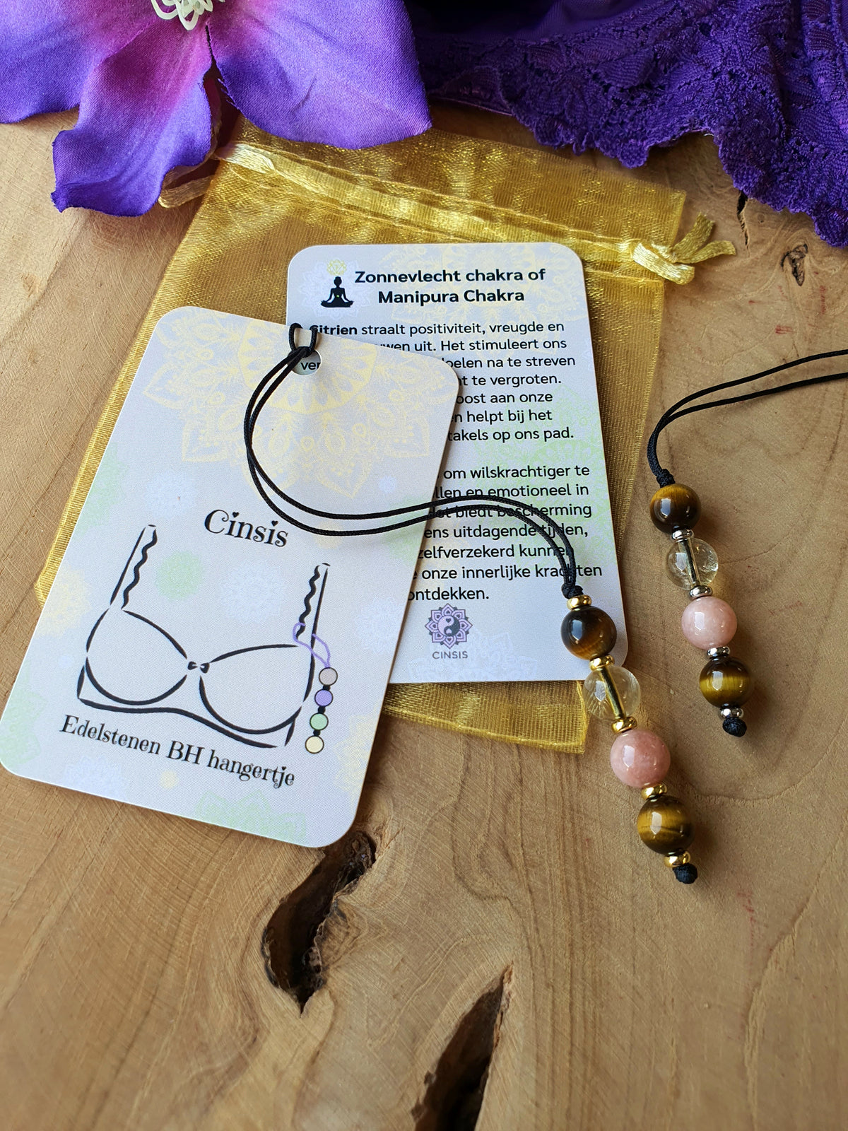 Edelstenen BH Hangertje Zonnevlecht chakra of Manipura Chakra