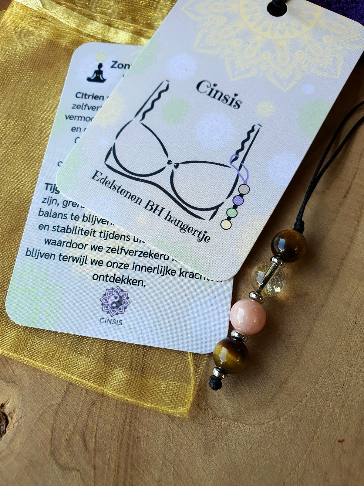 Edelstenen BH Hangertje Zonnevlecht chakra of Manipura Chakra