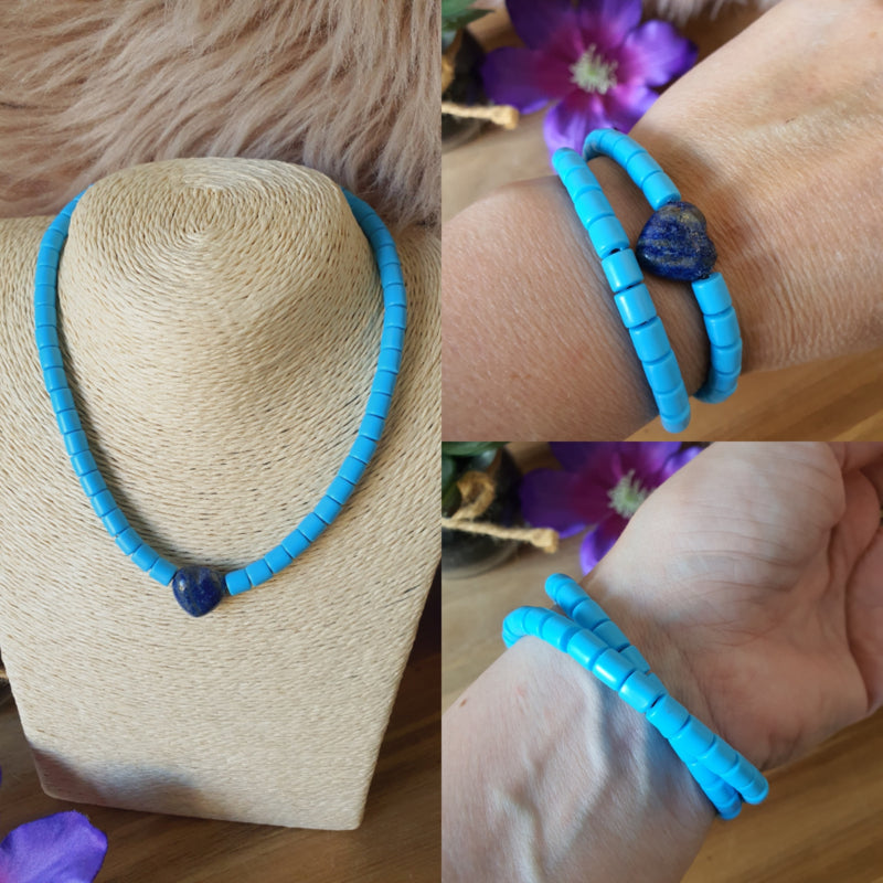 Elastische_rekbare_blauwe_choker_ketting_en_armband_2_in_1_sieraad_met_Lapis_Lazuli_hartje_nr_10