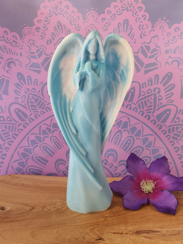 Epoxy Engel 23 cm Blauw / wit (nr 8)