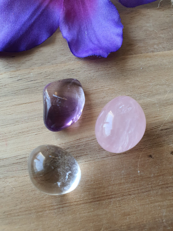 Gouden driehoek set rond geslepen klein. (set 9)